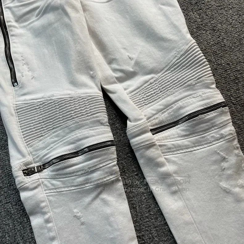 Amiri Amiri Size 26 White zipper jeans Size US 26 / EU 42 - 2 Thumbnail