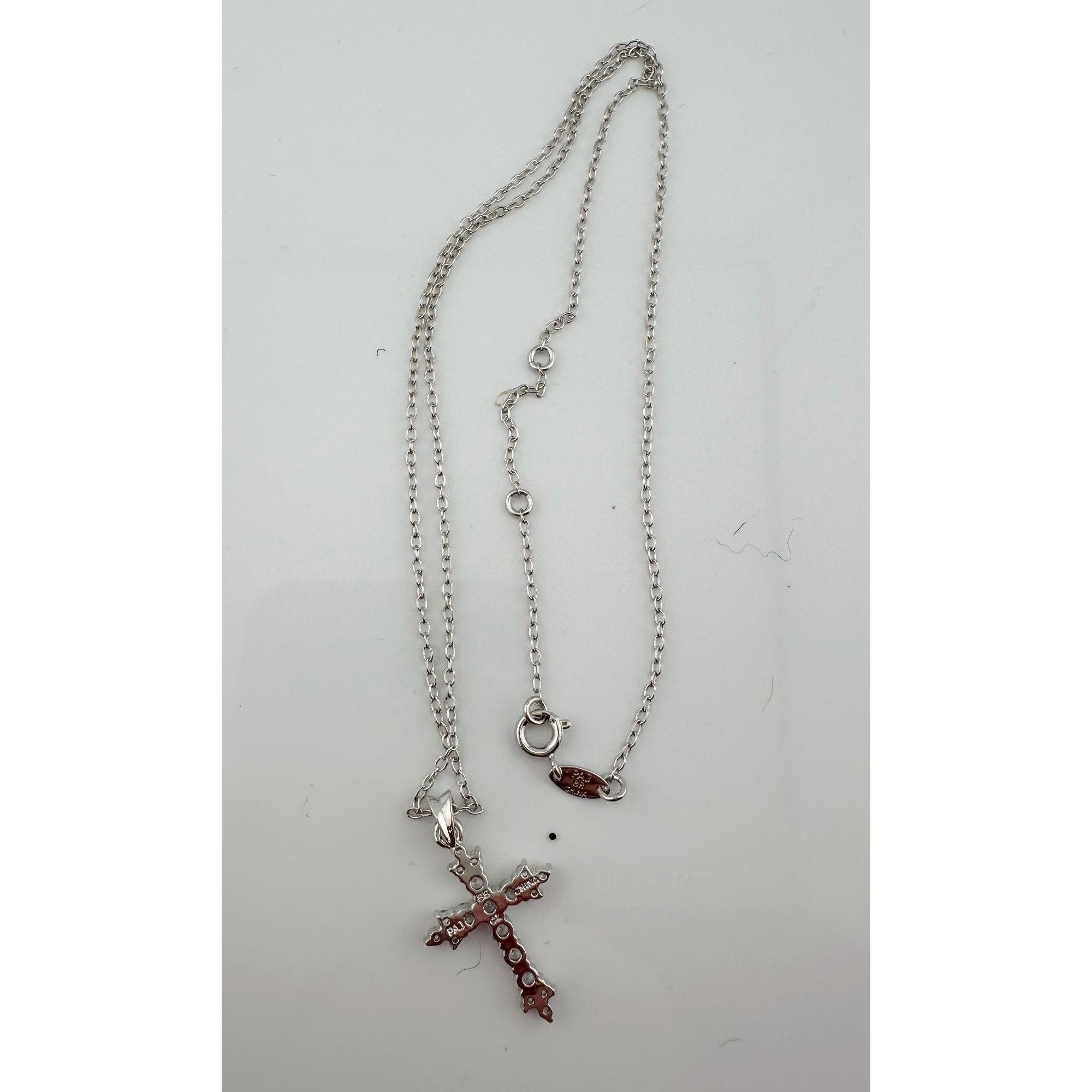 Other Beautiful Cross Pendant with Shining White Gemstones Size ONE SIZE - 2 Thumbnail