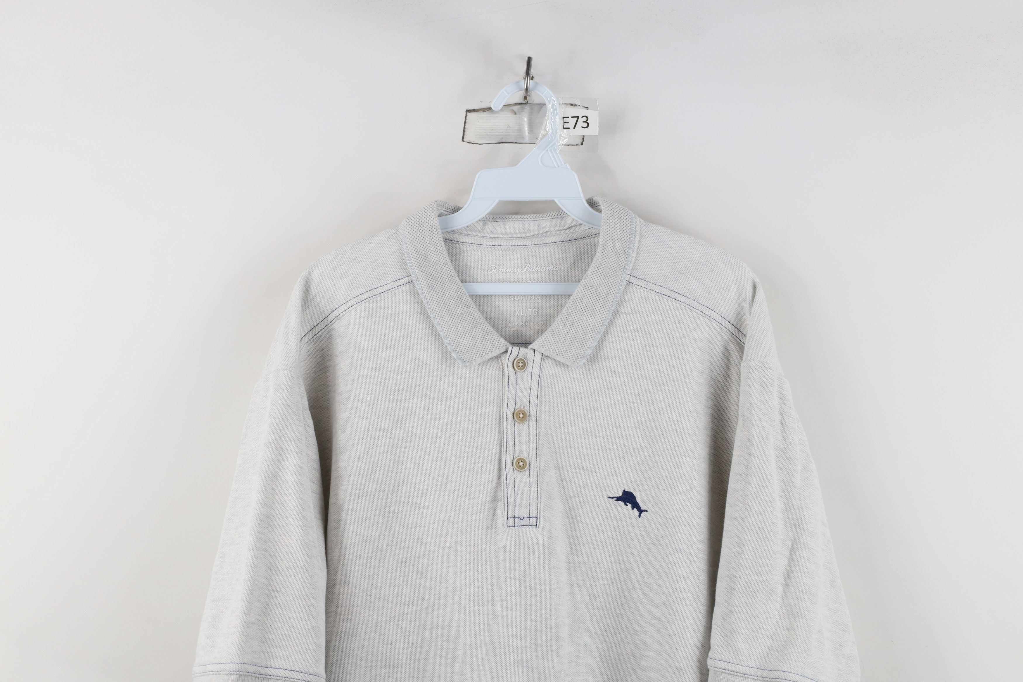 Tommy Bahama Tommy Bahama Cotton Knit Marlin Fish Golf Polo Shirt Gray Size US XL / EU 56 / 4 - 2 Thumbnail