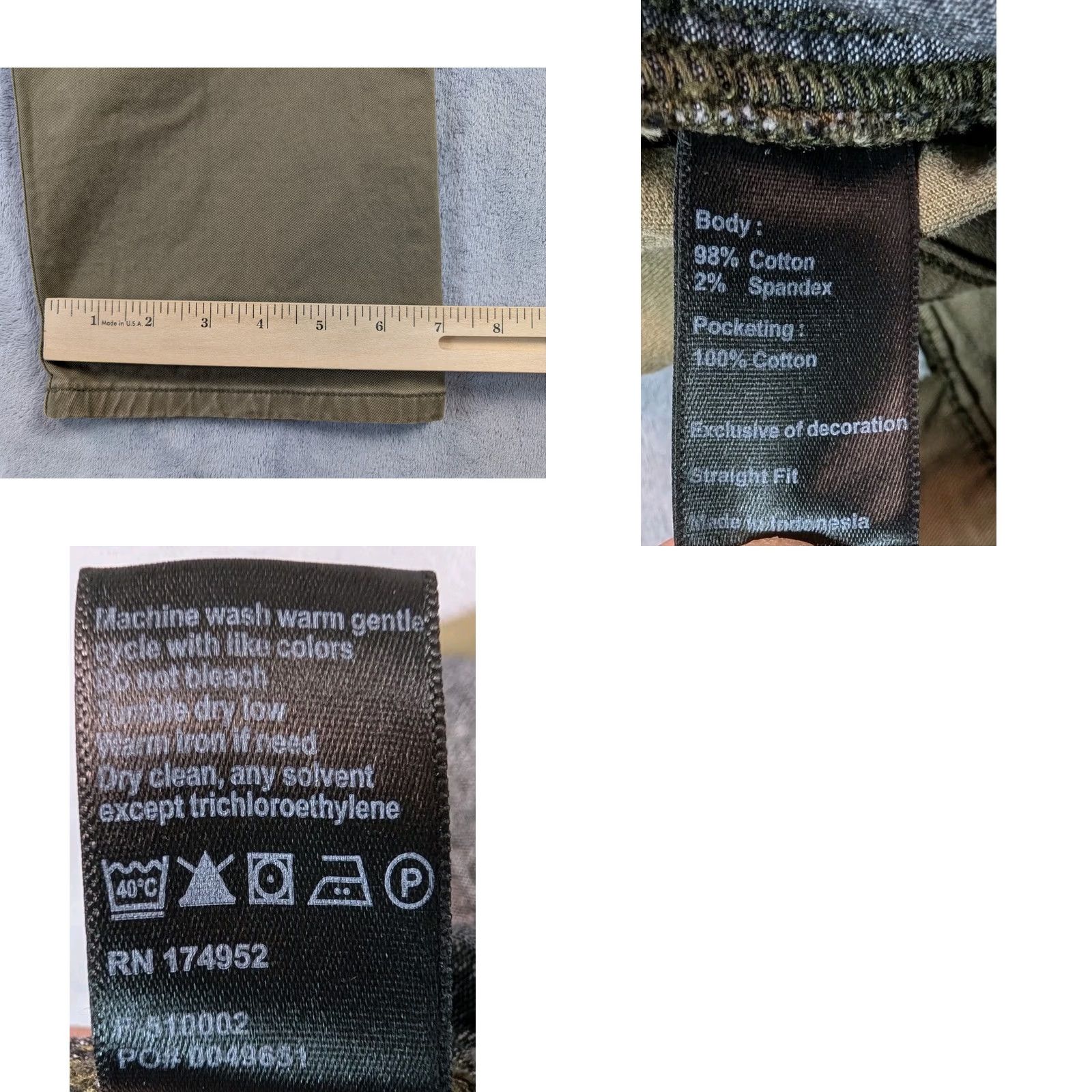 Olive Flint & Tinder Pants Slim 5-Pocket Jeans Mens 32x32 Olive Brown Huckaberry Vintage? No Size US 32 / EU 48 - 9 Thumbnail