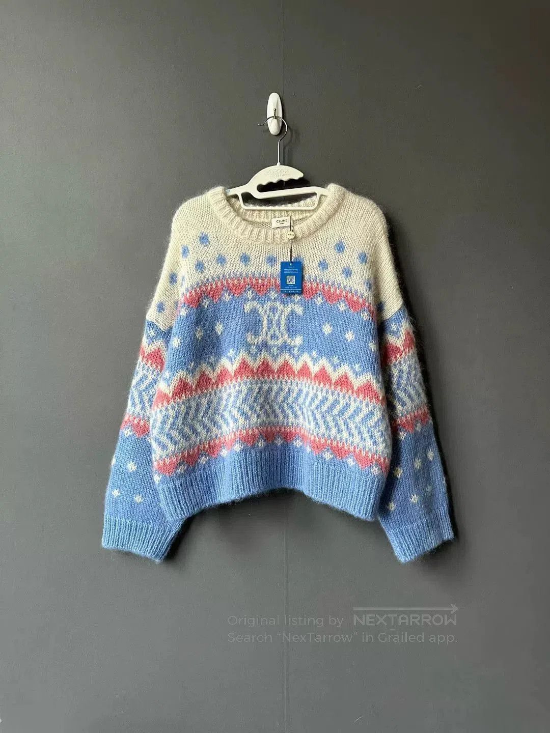 Celine Celine Triomphe Mohair Sweater. Size S / US 4 / IT 40 - 1 Thumbnail