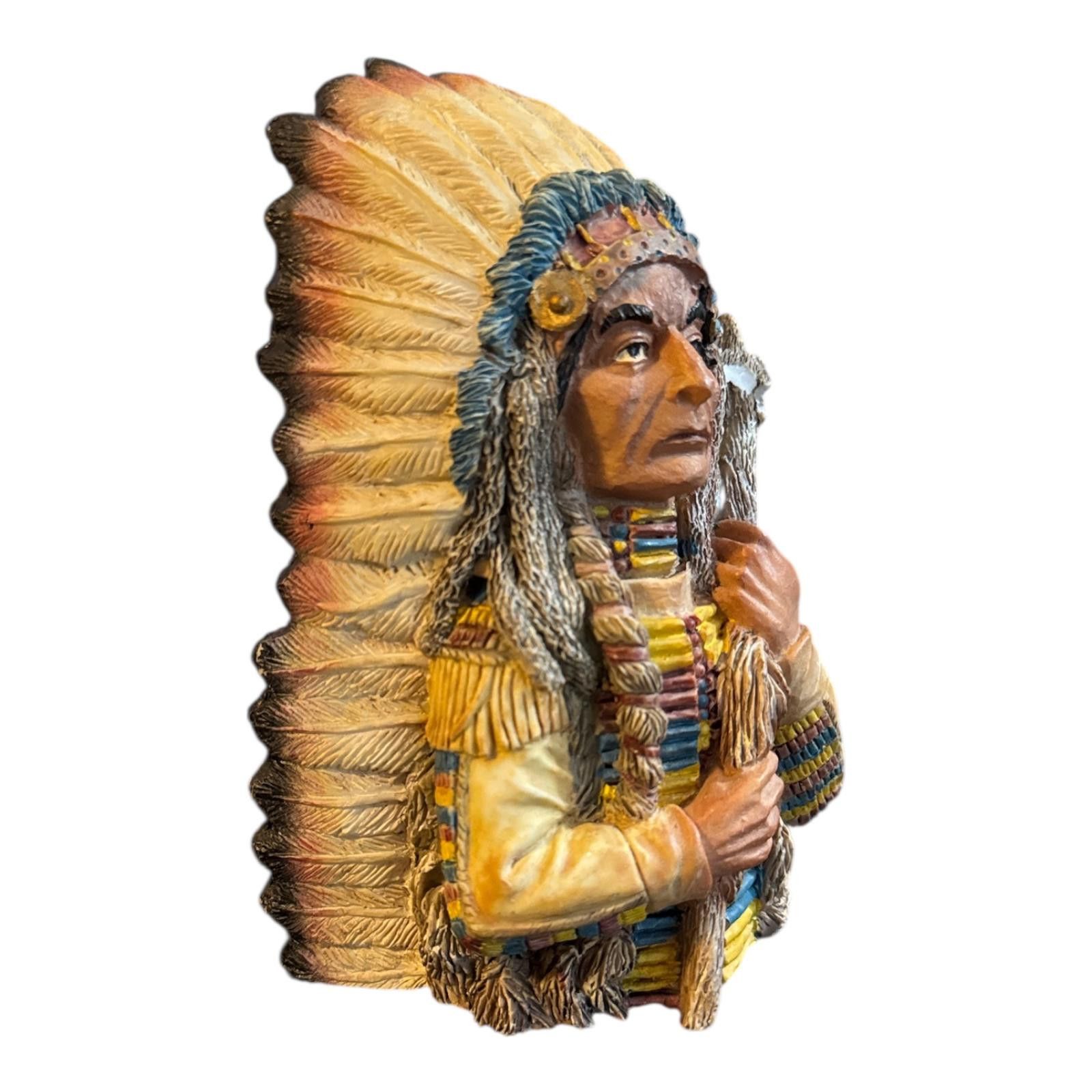 The Unbranded Brand Vintage Native American Chief Bust Wall Hanging Sculpture Size ONE SIZE - 3 Thumbnail