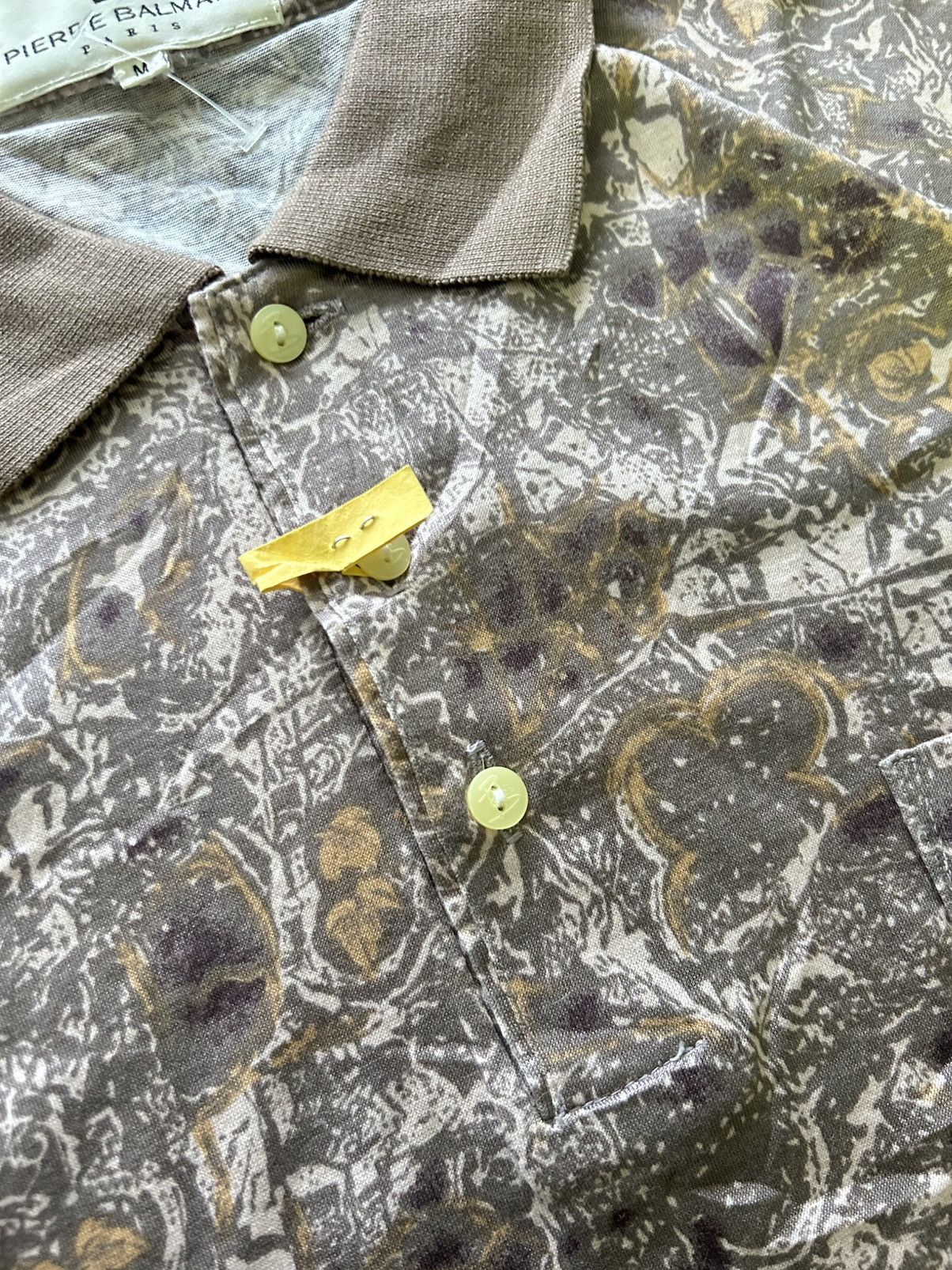 Balmain Pierre Balmain Paris Vintage Abstract Paisley Baroque Polo Size US M / EU 48-50 / 2 - 5 Thumbnail