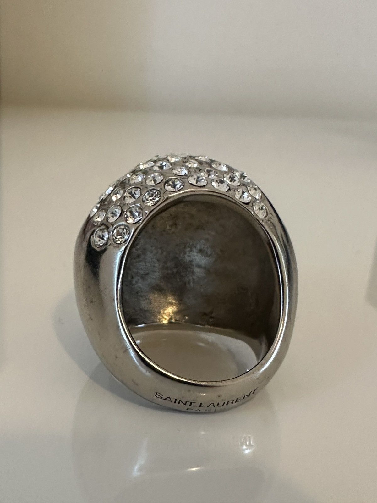 Saint Laurent Paris SAINT LAURENT Crystal-Embellished Ring Size ONE SIZE - 10 Thumbnail