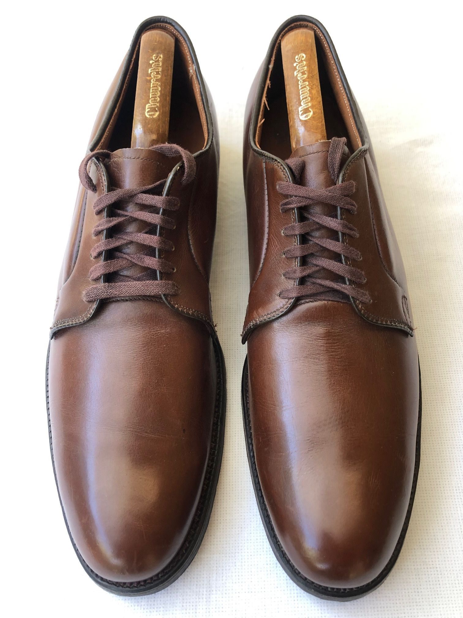 Alden Alden 665 Brown Leather Dress Shoes Size US 12 / EU 45 - 2 Thumbnail