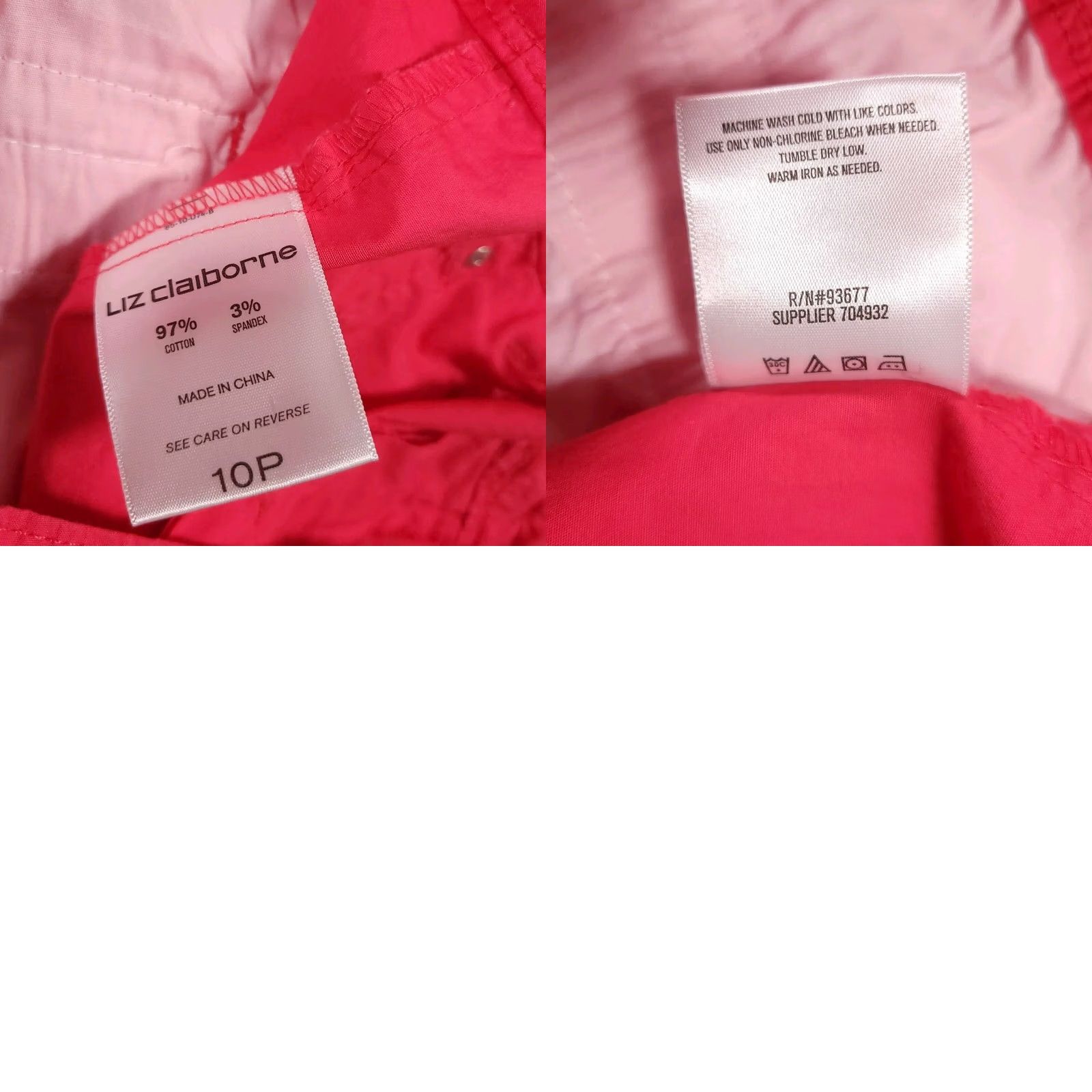 Liz Claiborne Liz Claiborne Capri Pants Women's 10P Petite Pink Stretch Mid-Rise Casual Size 32" / US 10 / IT 46 - 9 Thumbnail