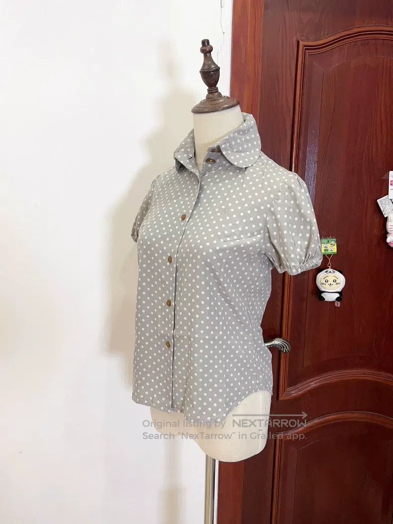 Vivienne Westwood Vivienne Westwood Vintage Gray Polka Dot Short Sleeve Shir Size S / US 4 / IT 40 - 4 Thumbnail