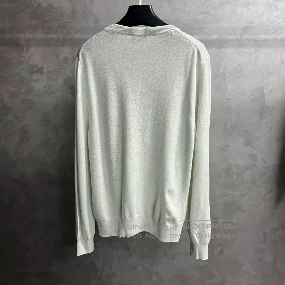 Dior dior white logo embroidered long sleeve sweater. Size US XL / EU 56 / 4 - 5 Thumbnail