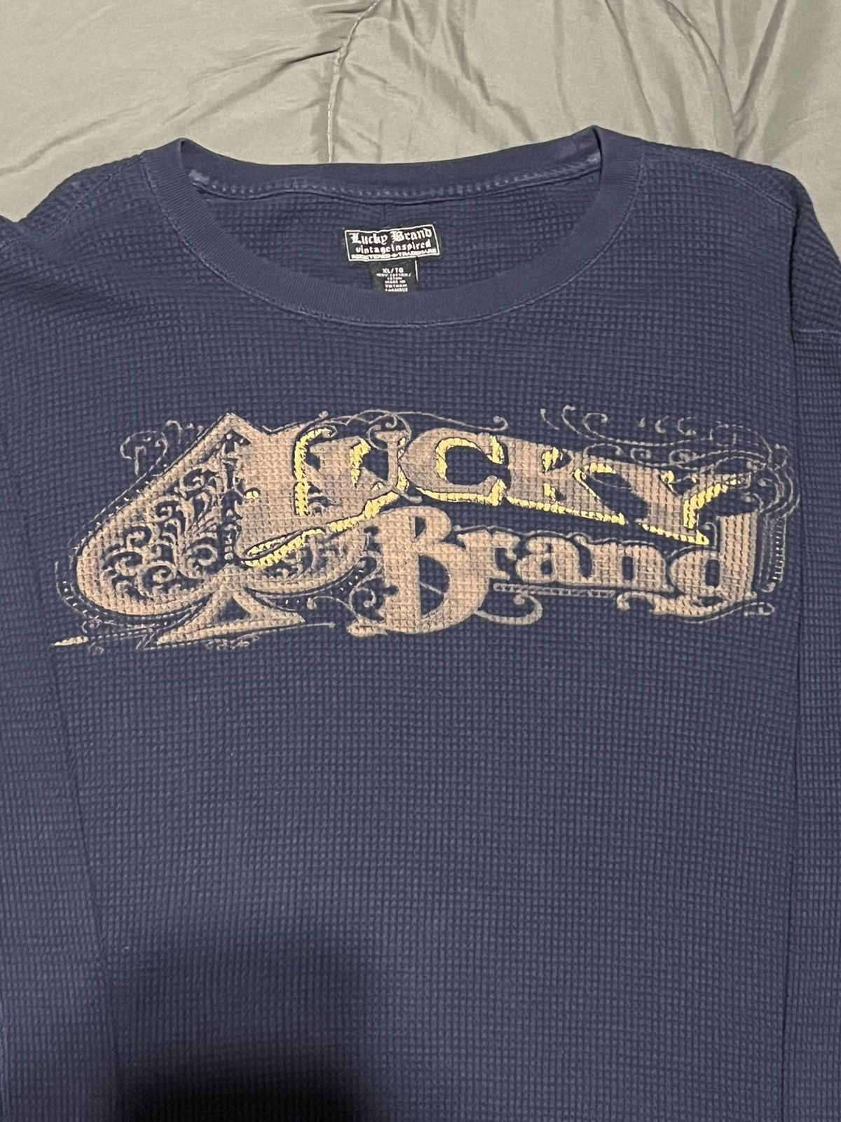 Lucky Brand Navy / Dark Blue Lucky Brand Thermal LongSleeve Shirt Size US XL / EU 56 / 4 - 2 Thumbnail