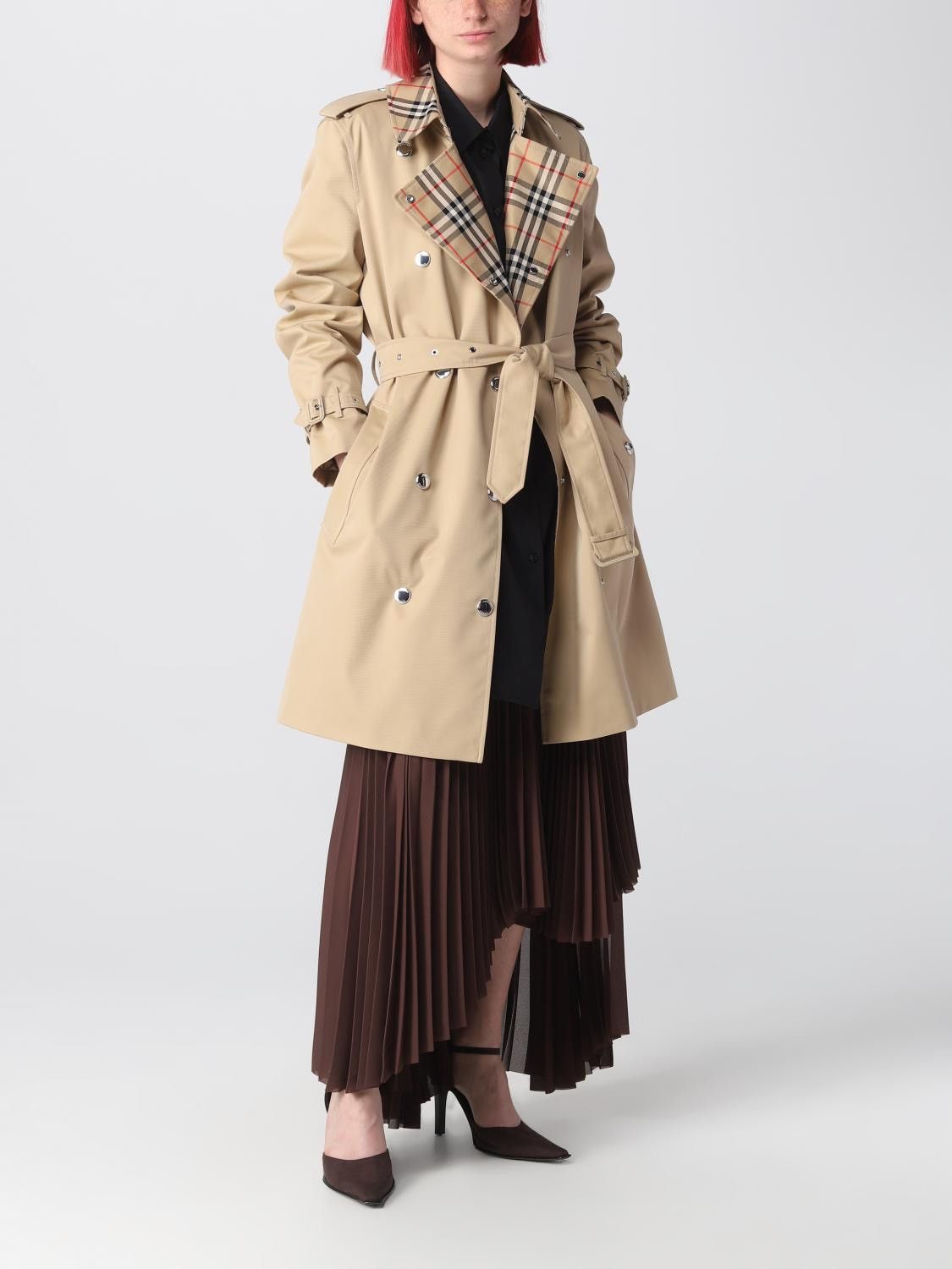 Burberry Burberry Check Collar Gabardine Trench Coat Size S / US 4 / IT 40 - 2 Thumbnail