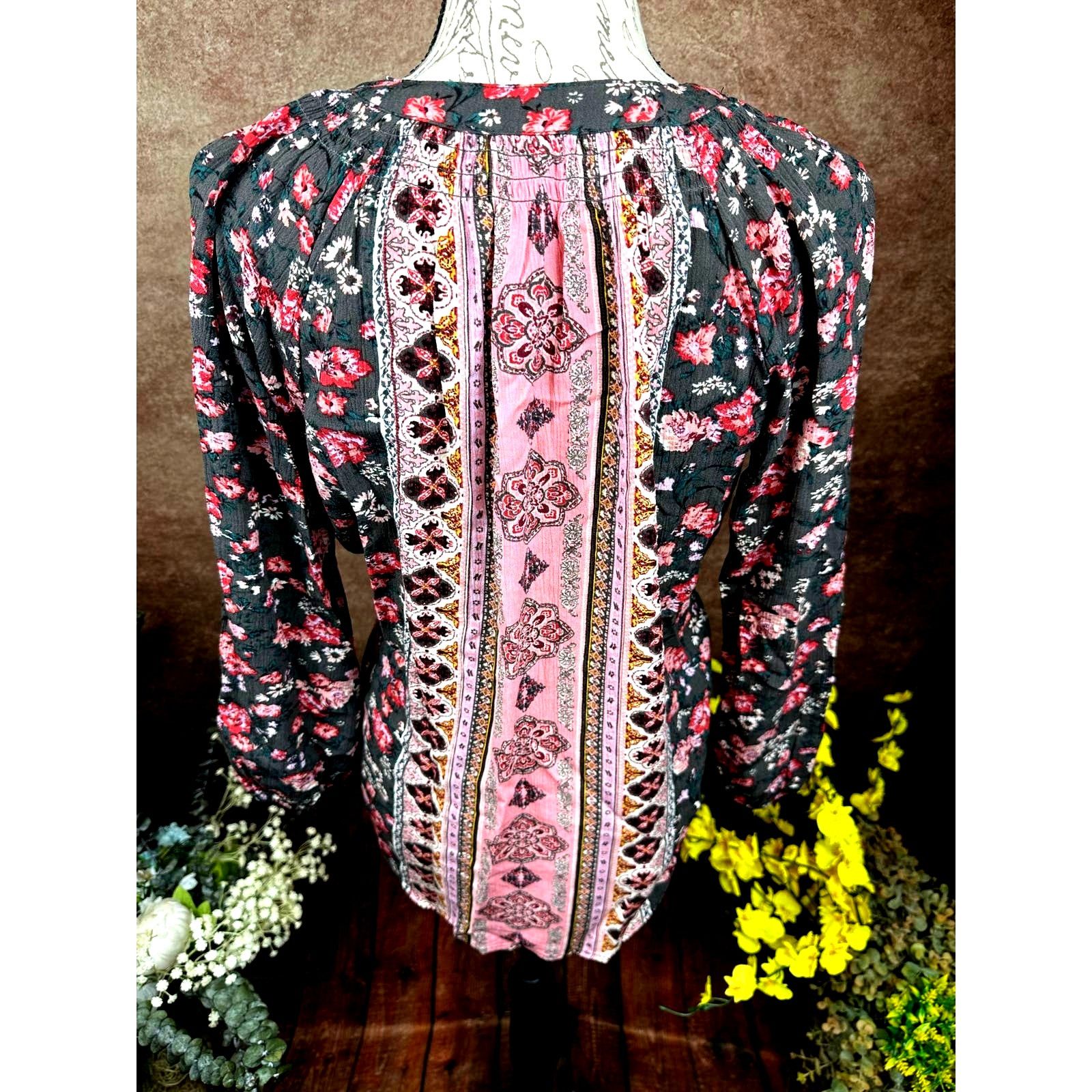 Other Mason & Belle Casey Tassel Detail Blouse Gray/Pink size S Size S / US 4 / IT 40 - 10 Thumbnail