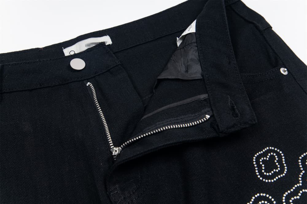 Japanese Brand × Jean Men's straight hip-hop fun pattern loose wide-leg jeans Size US 32 / EU 48 - 4 Thumbnail