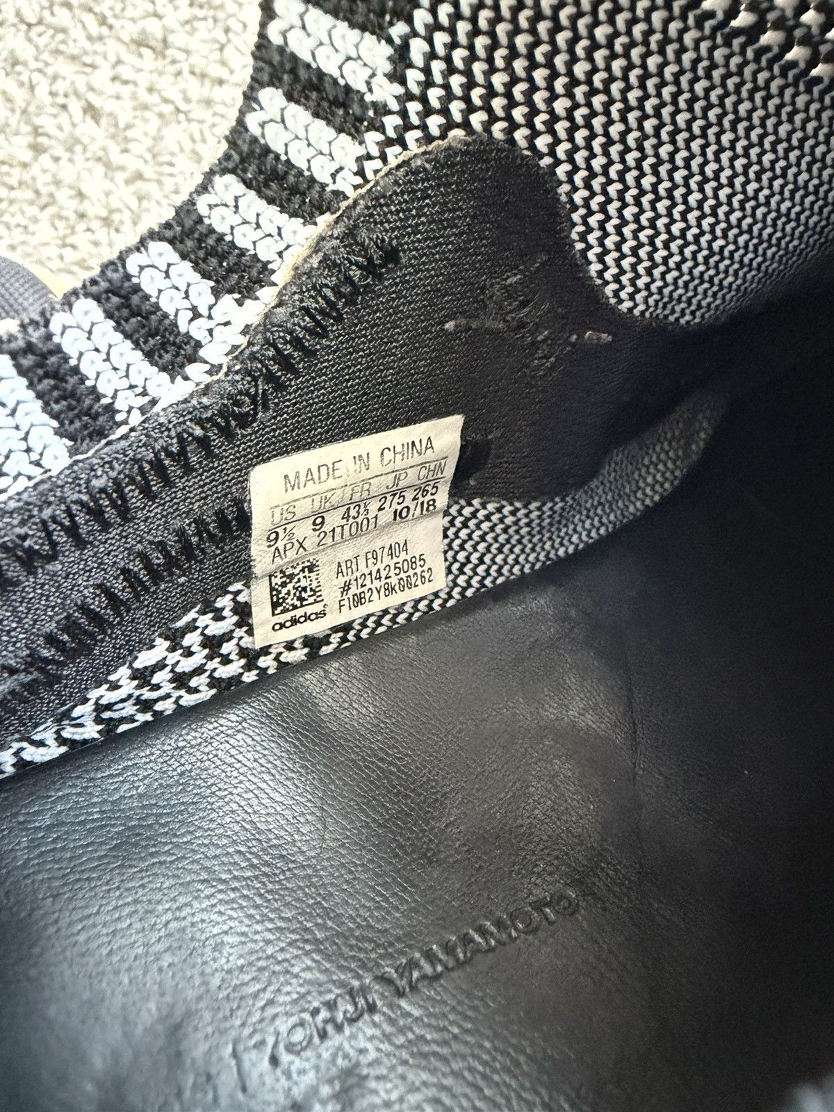 Yohji Yamamoto Y3 Adidas Knit/mesh boost runner Size US 9.5 / EU 42-43 - 7 Thumbnail