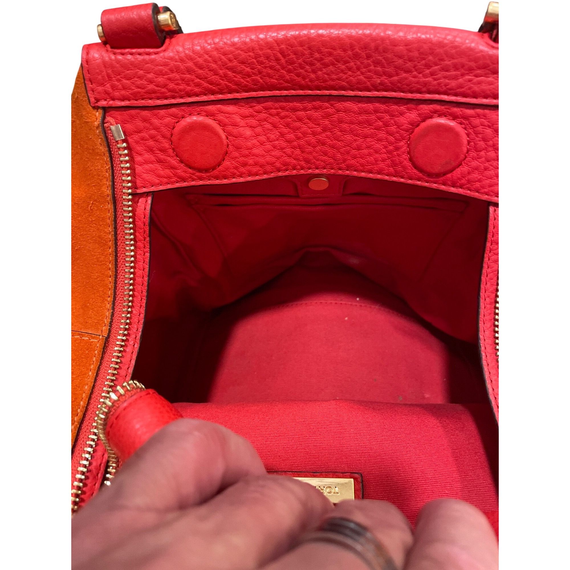 Tory Burch Tory Burch wms red orange suede leather tassled crossbody ha Size ONE SIZE - 18 Thumbnail