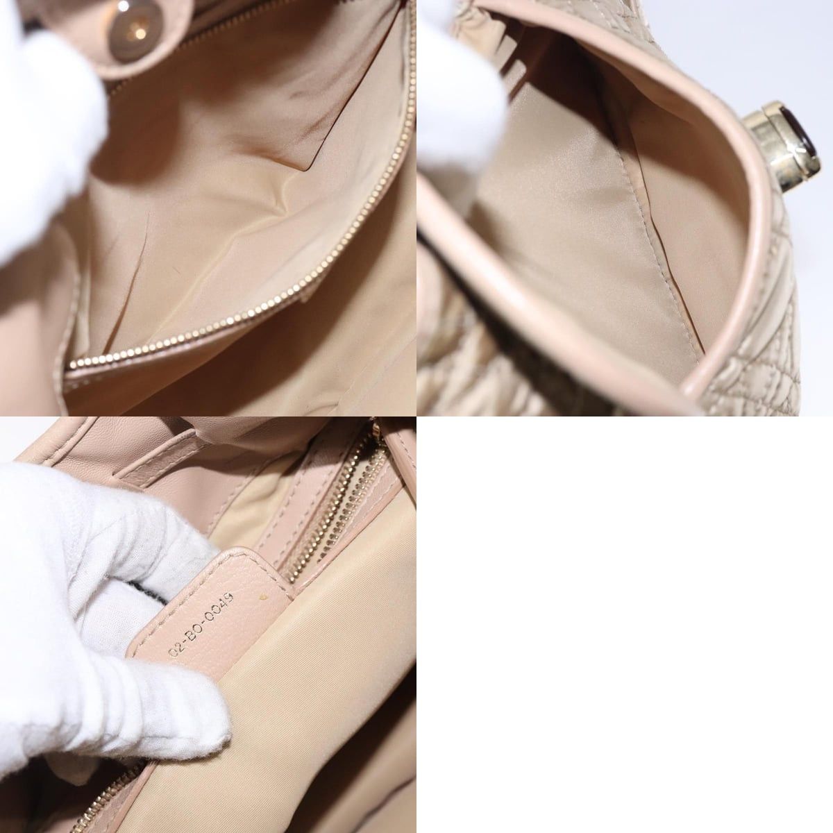 Dior DIOR Canage Hand Bag Nylon Beige Gold Size ONE SIZE - 13 Thumbnail