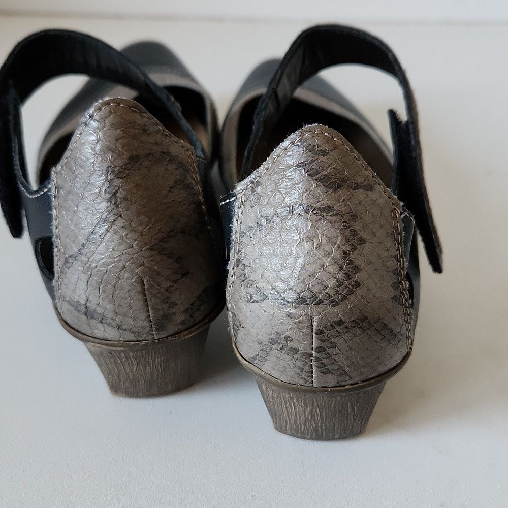 Rieker RIEKER | 49780-00 Mirjam 80 Cristallino Black Reptile Leath Size US 10 / IT 40 - 4 Thumbnail