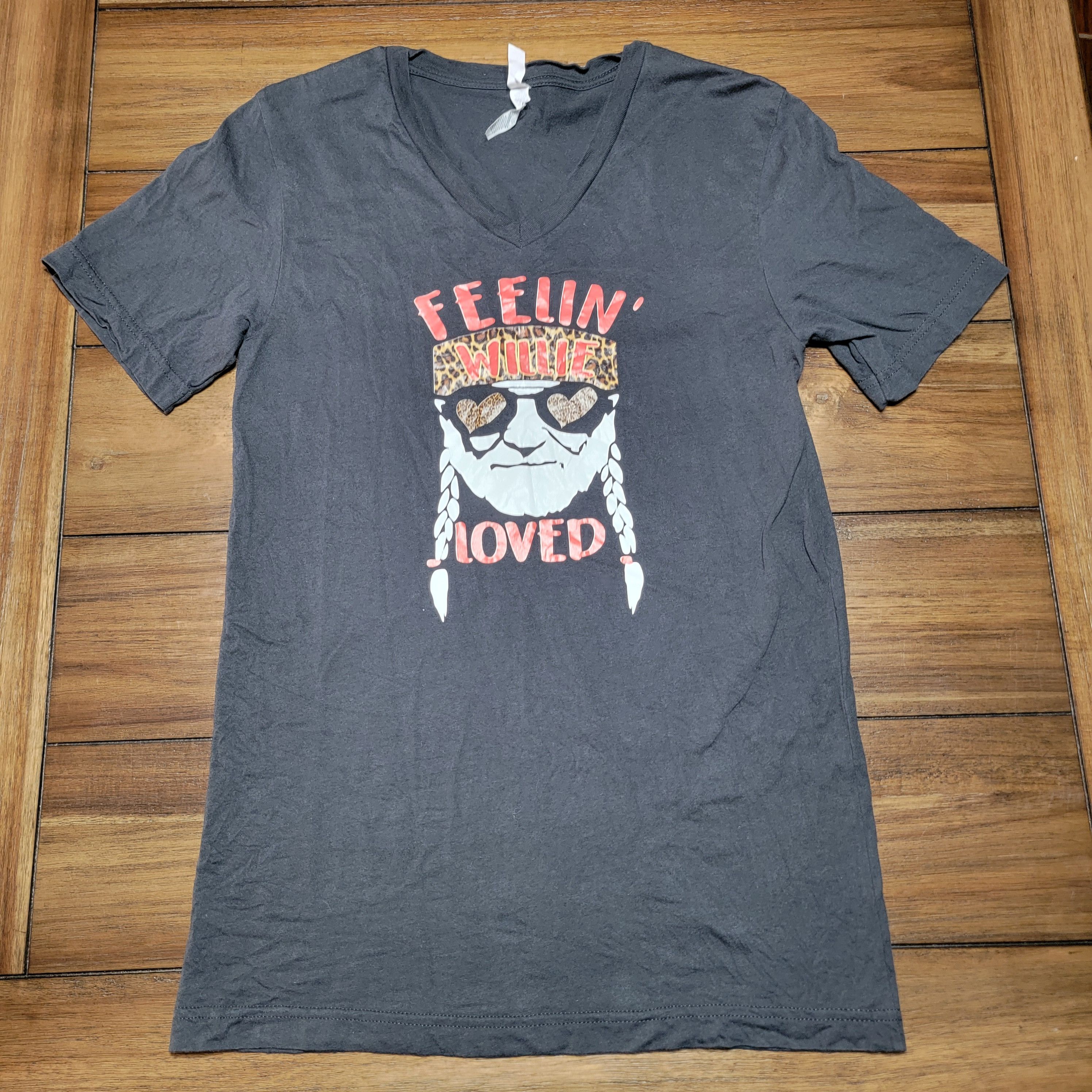 Other Bella C SS V-Neck Ladies Tee "Feelin' Willie Loved"-Small Size S / US 4 / IT 40 - 1 Thumbnail