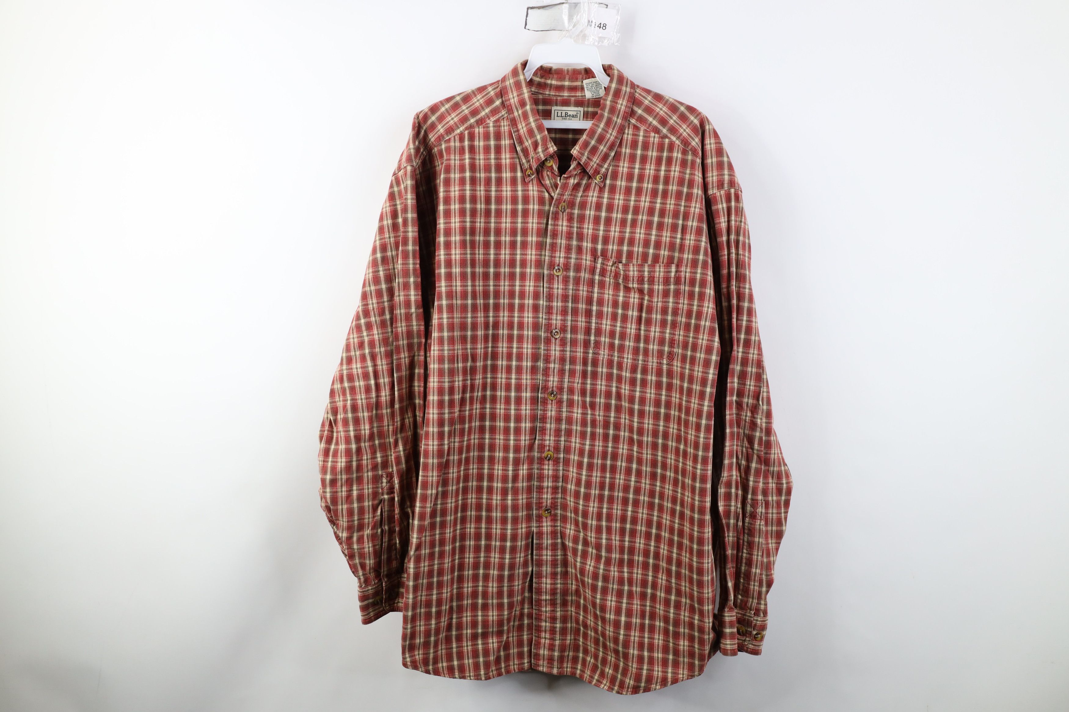 L.L. Bean Vintage LL Bean Canvas Collared Button Down Shirt Plaid Size US L / EU 52-54 / 3 - 1 Thumbnail