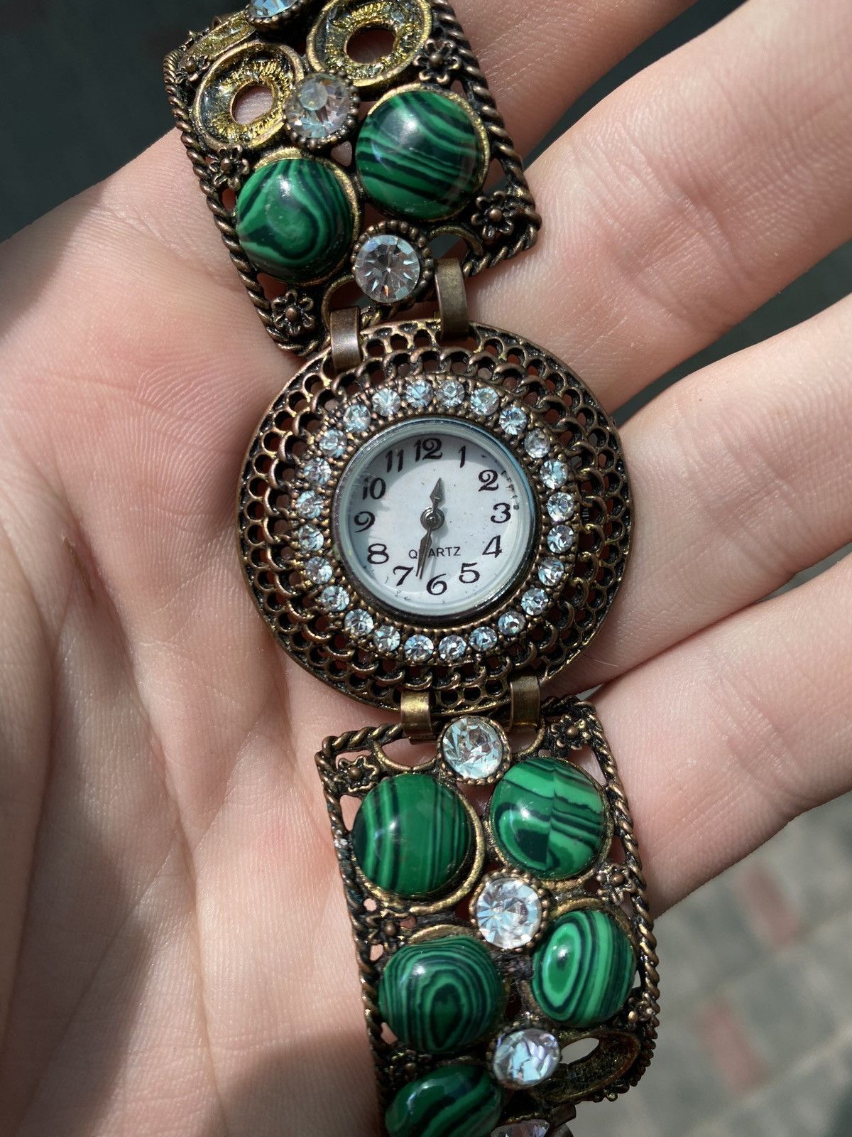 Jewelry Vintage Malachite Bracelet Watch Unique Size ONE SIZE - 6 Thumbnail