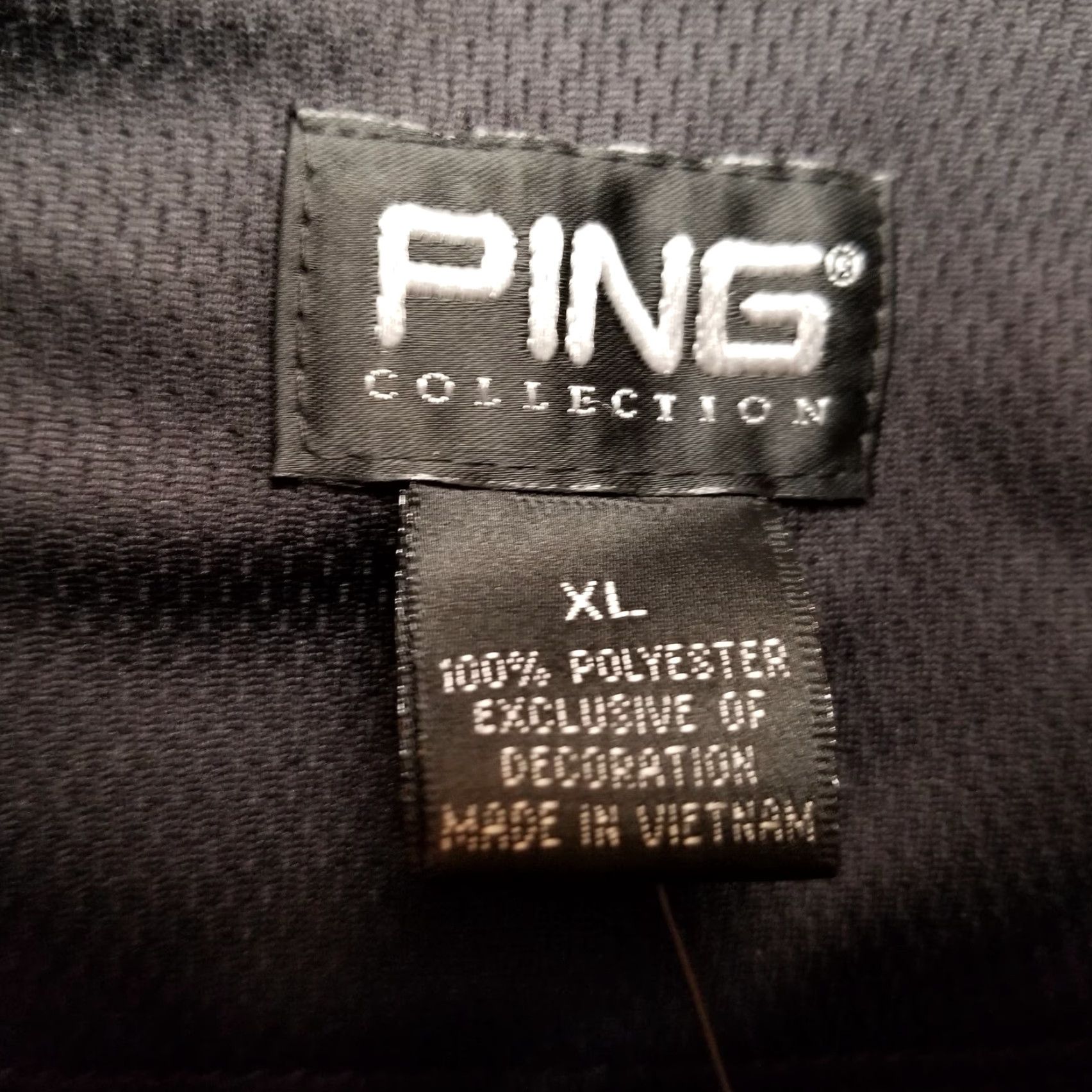 Vintage Ping Vest Mens XL Black Gray Full Zip Performance Fleece Golf Casual Windbreaker Pockets Embroidered Solid - Mens Size US XL / EU 56 / 4 - 5 Thumbnail
