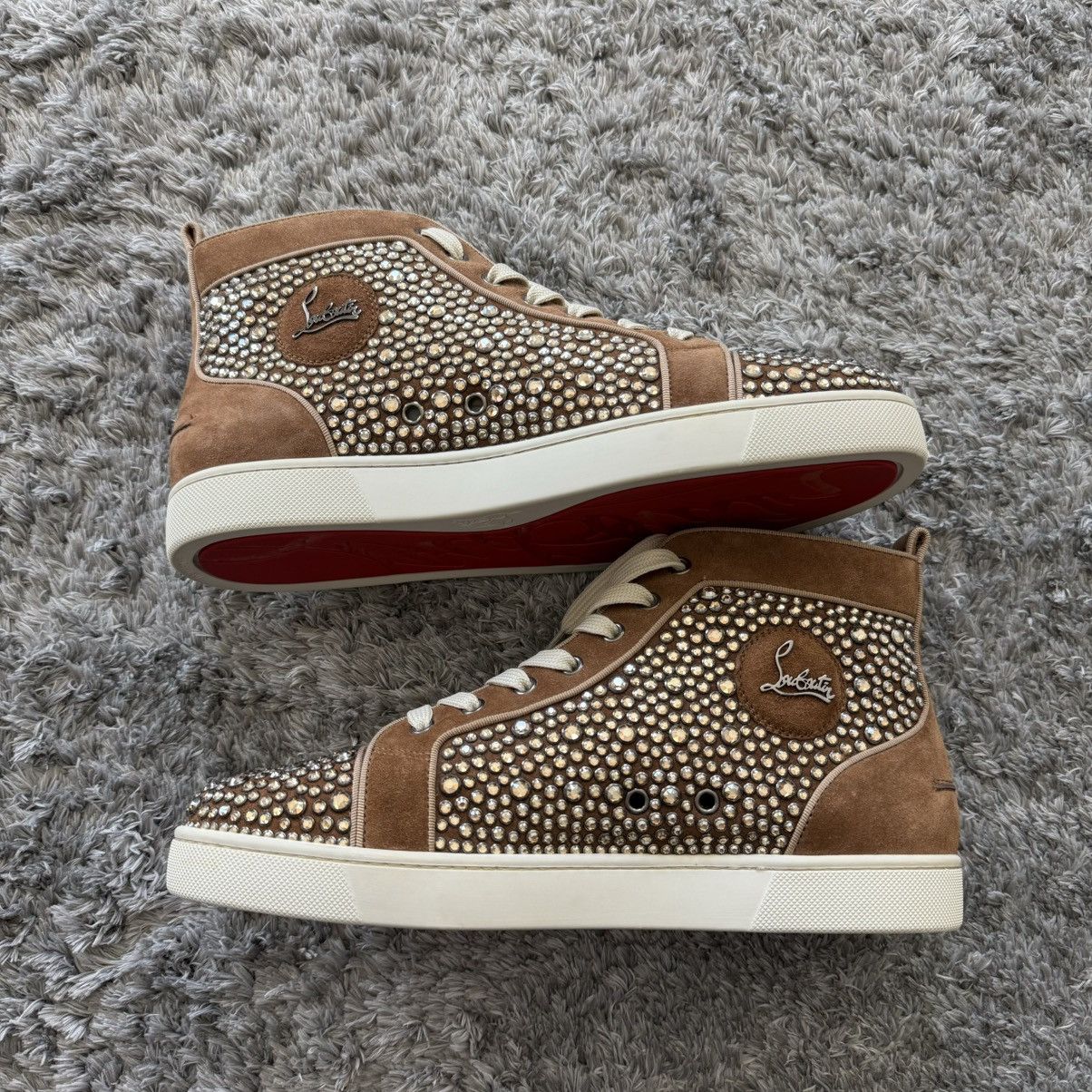Christian Louboutin Christian Louboutin Brown Crystal High Top Sneaker Size US 10 / EU 43 - 3 Thumbnail