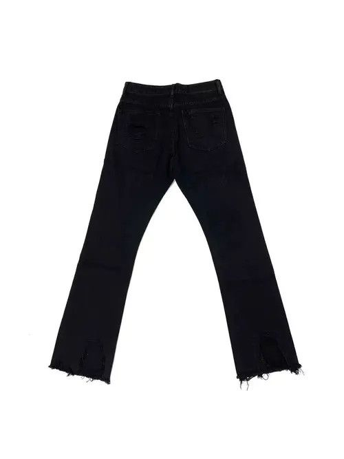 VIBE High Street Vintage Y2K Black Micro Flare Jeans Size US 30 / EU 46 - 4 Thumbnail