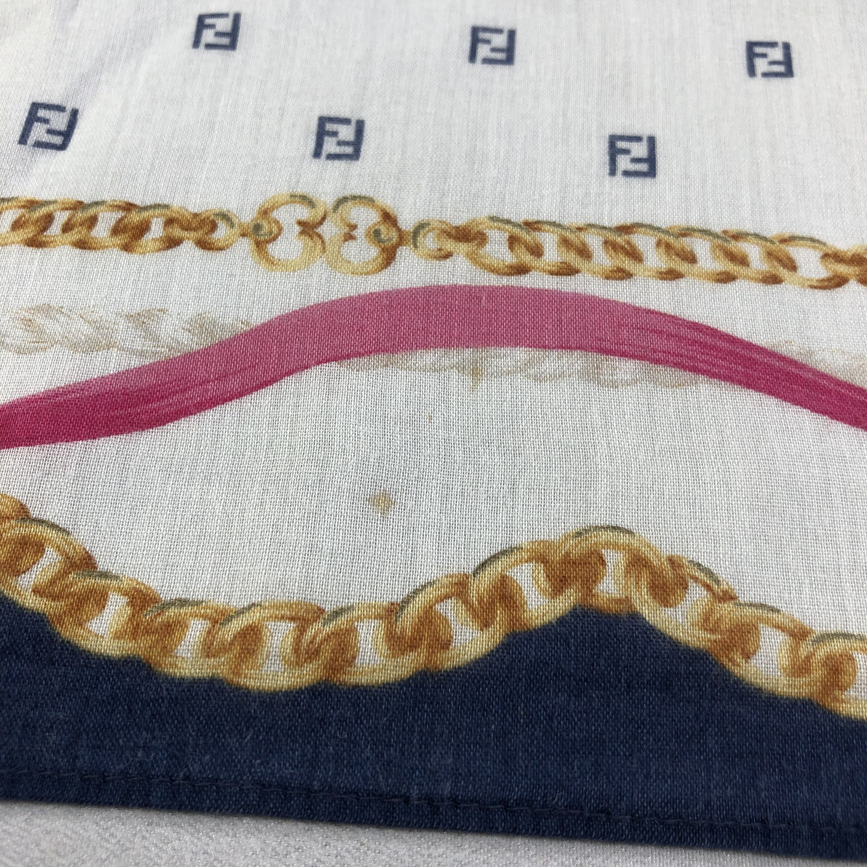 Vintage Fendi Monogram FF Handkerchief Neckerchief Bandana H1664 Size ONE SIZE - 5 Thumbnail
