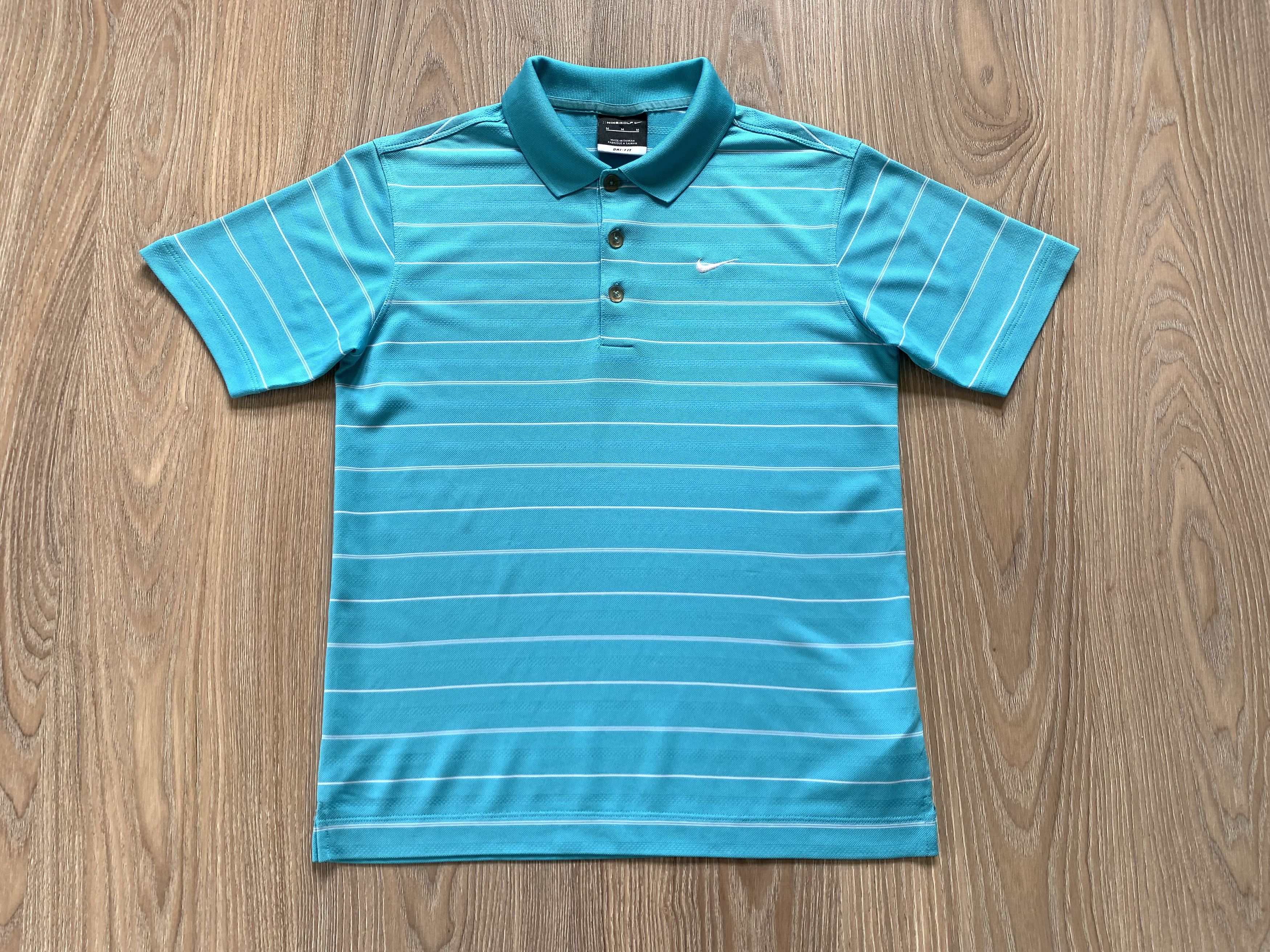 Nike Nike Golf Light Blue Striрe Polo Size US M / EU 48-50 / 2 - 2 Thumbnail