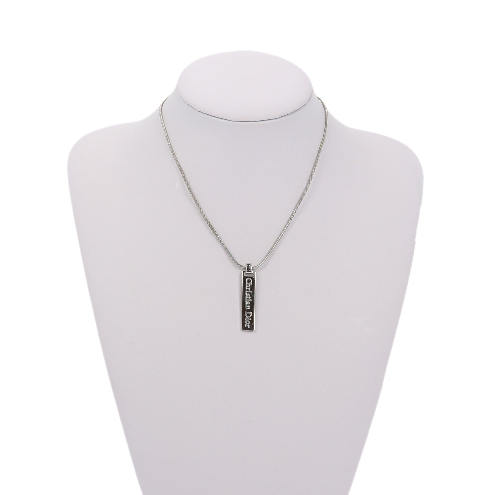 image of Christian Dior Necklace In Silver Metal, Women's