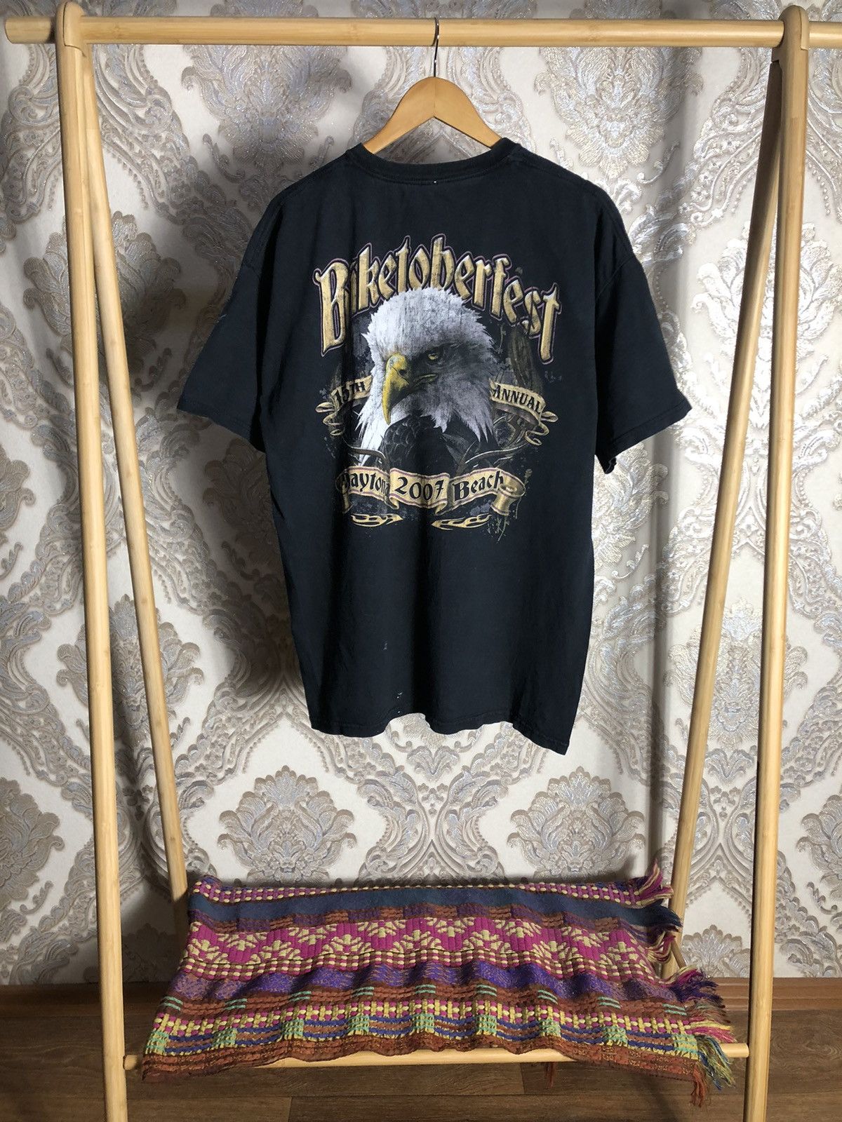 Harley Davidson VERY RARE HARLEY DAVIDSON MOTORCYCLE DOUBLE PRINTED Y2K 90s Size US XL / EU 56 / 4 - 6 Thumbnail