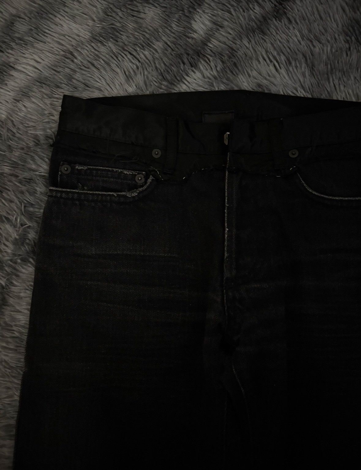 Dior dior homme AW06 satin cummerbund denim “These Grey Days” Size US 26 / EU 42 - 3 Thumbnail