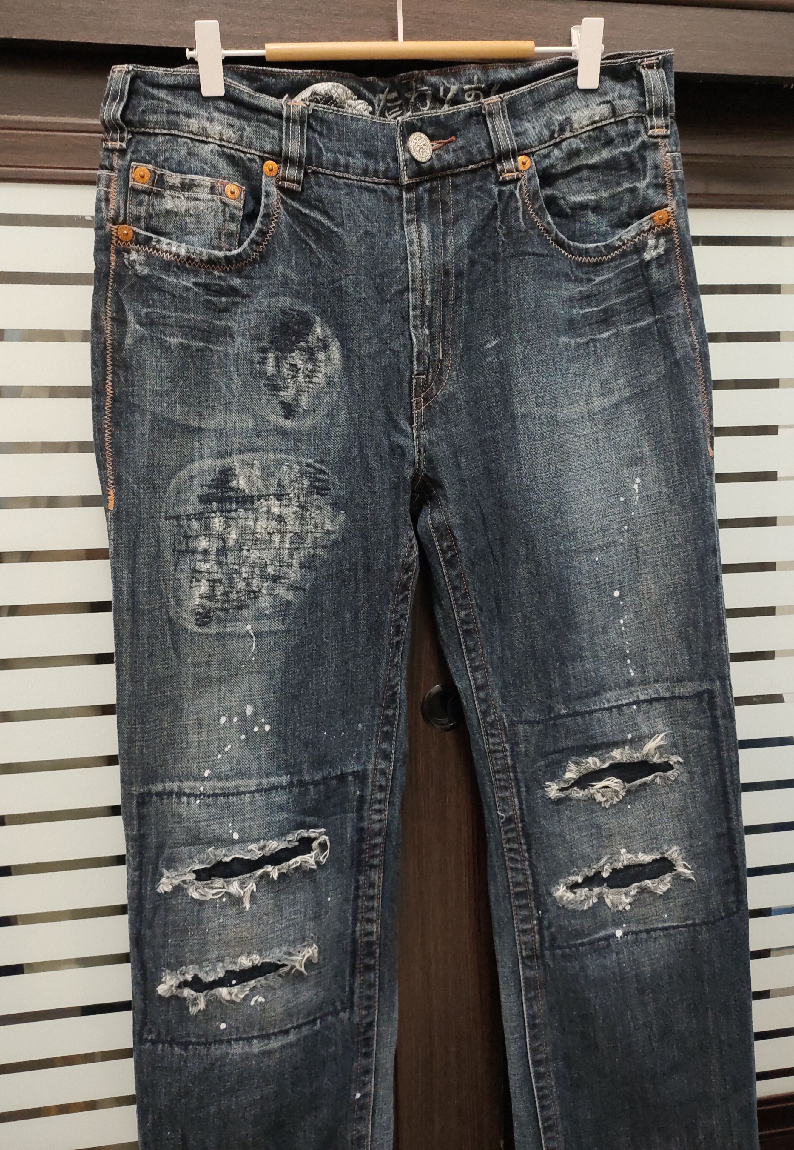 Japanese Brand 💥Great Osaka Big Train Paint Splatter 💥 Size US 36 / EU 52 - 2 Thumbnail