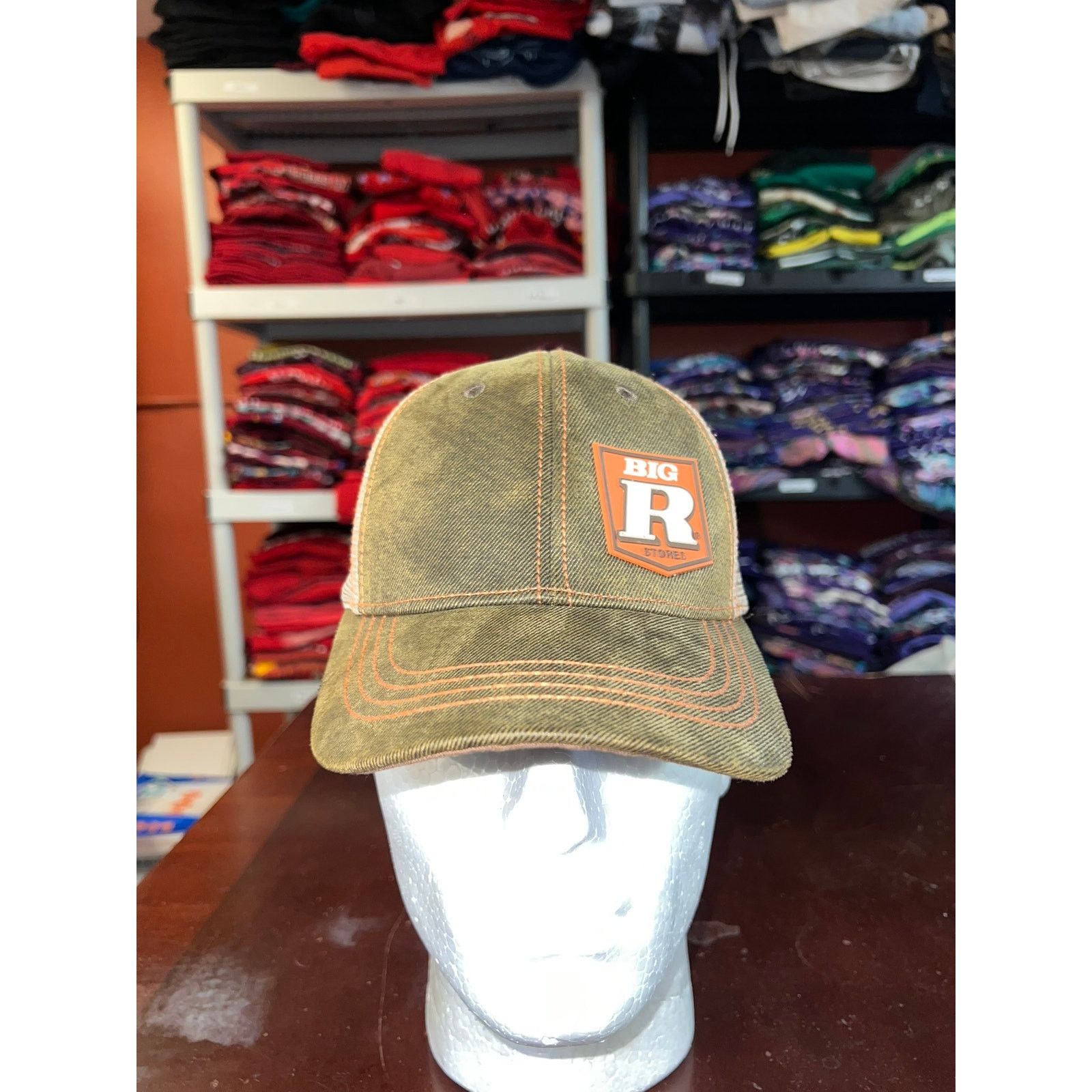 Vintage Big R Stores Green Hat Trucker Mesh Style Store Brown Cap Size ONE SIZE - 1 Thumbnail