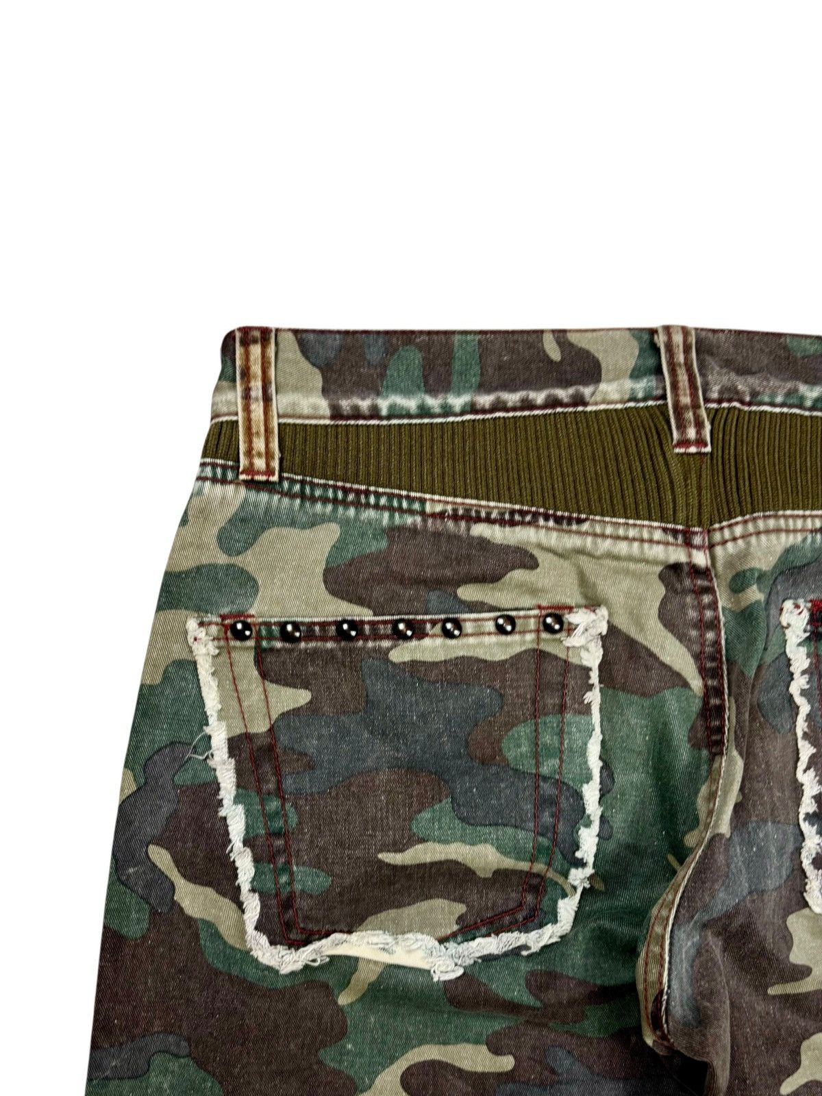 Japanese Brand Archive Led Rechwe - Studded Camo Flared Denim Size US 30 / EU 46 - 3 Thumbnail