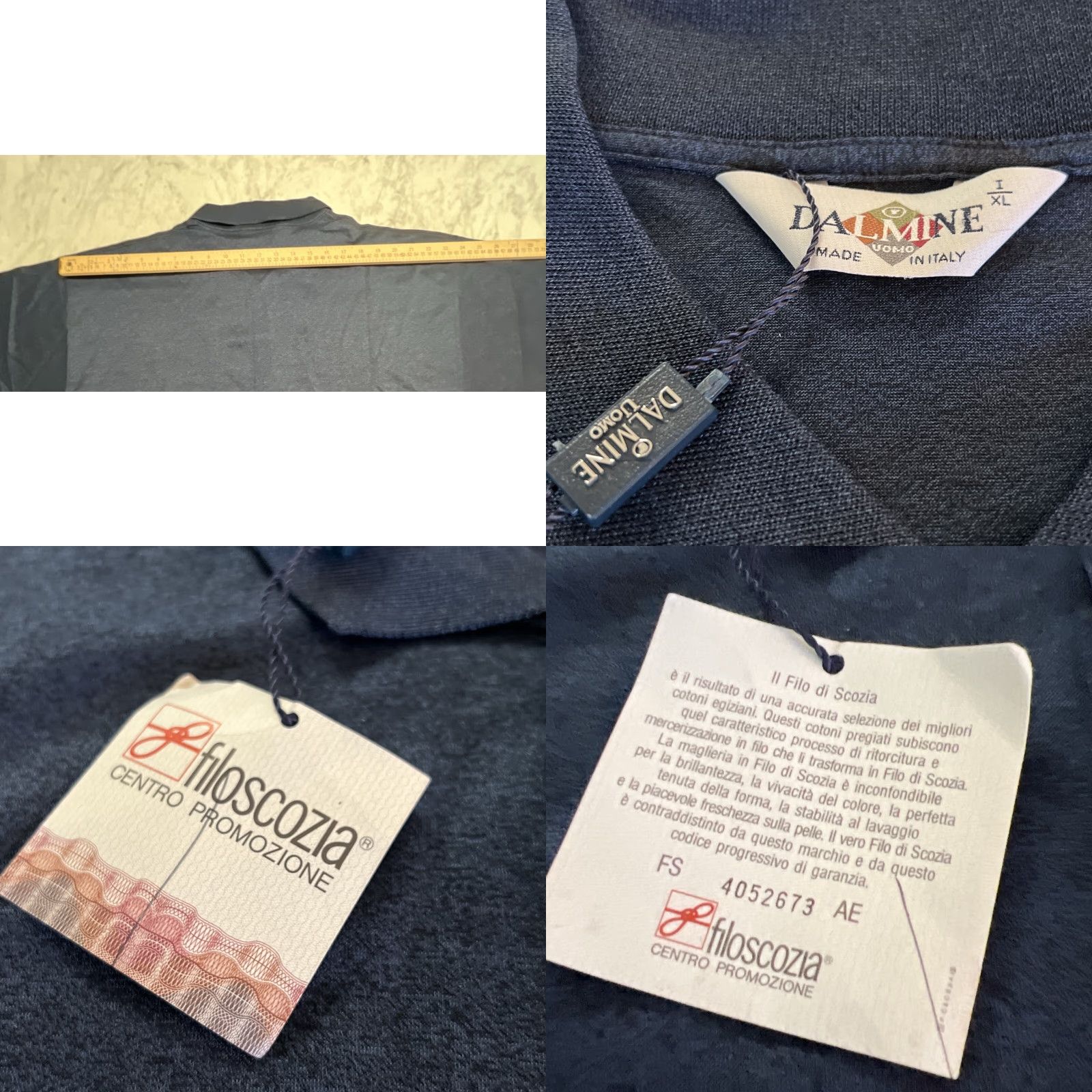 Vintage Dalmine Polo Men’s XL Short Sleeve Blue 3 Button Lightweight Cotton Italy NWT Size US XL / EU 56 / 4 - 8 Thumbnail