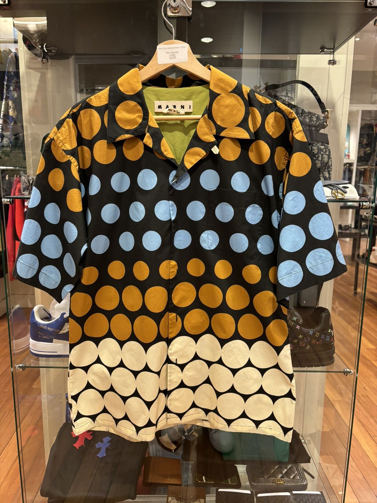 Marni Marni Dot Button Down Short Sleeve Size US L / EU 52-54 / 3 - 1 Thumbnail