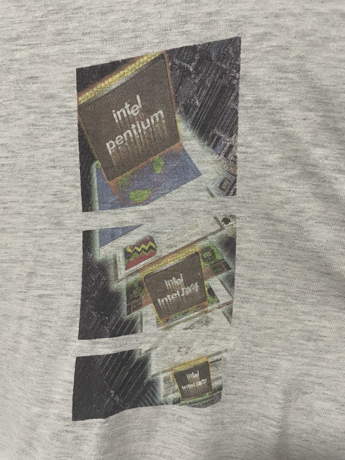 Vintage Vintage 90s Intel Pentium T Shirt Inside Tee Size US XL / EU 56 / 4 - 4 Thumbnail
