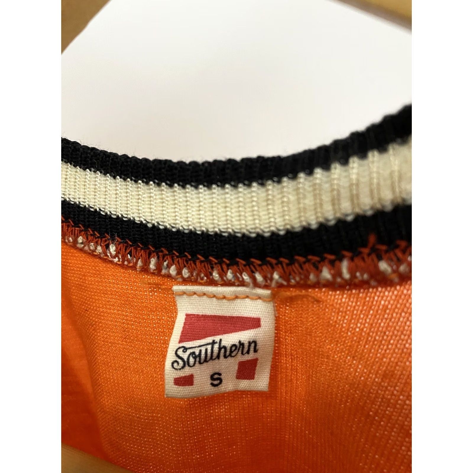 Southern Tide VINTAGE 60s Southern Athletic Striped Trim Jersey Shirt Orange Mens S Size US S / EU 44-46 / 1 - 3 Thumbnail