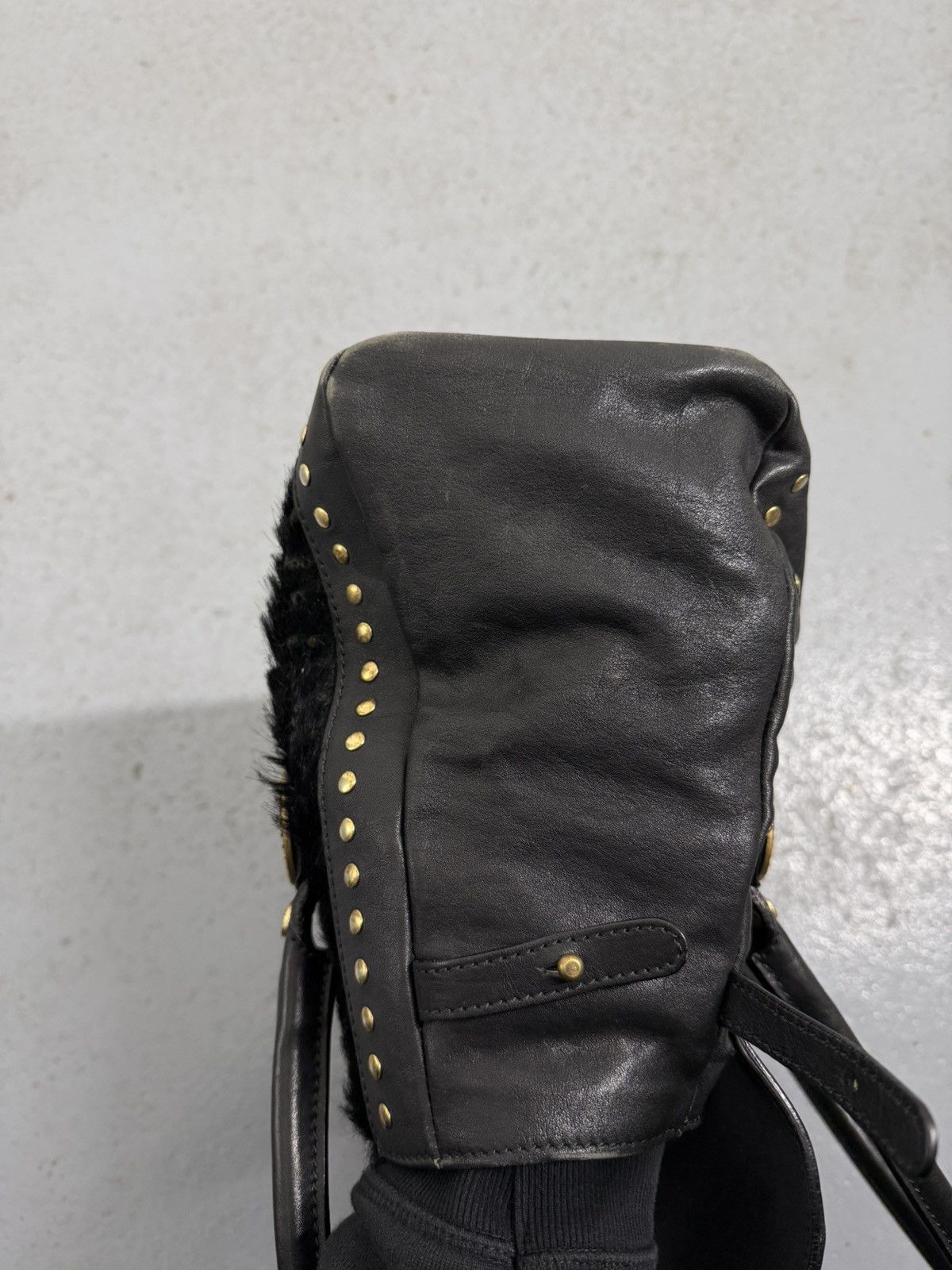 John Galliano Vintage 00s John Galliano Pony Hair Leather Handbag Size ONE SIZE - 9 Thumbnail