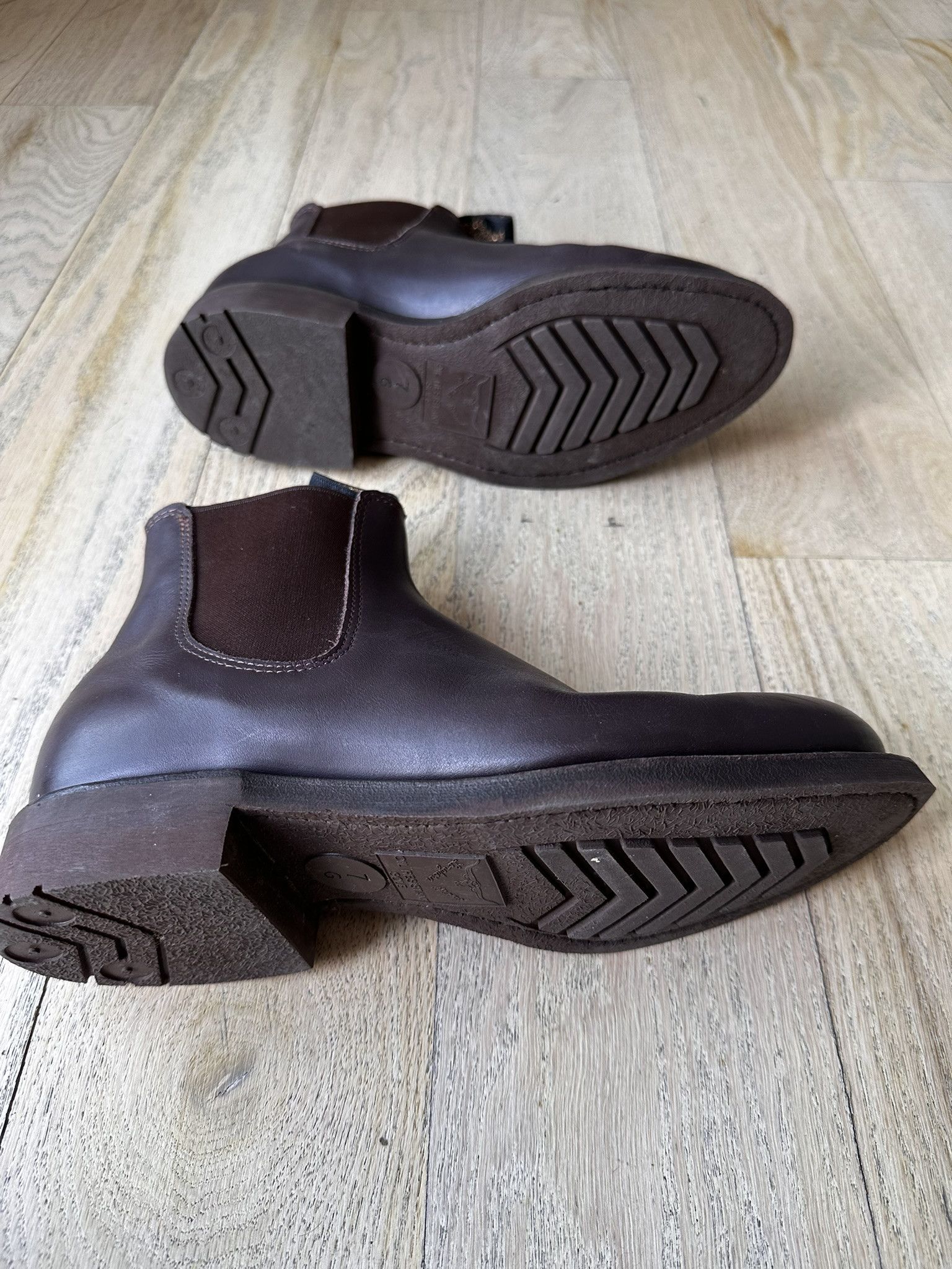 Drake's RM Williams x Drakes Gardener Boots Brown Greasy Kip Leather Size US 8 / EU 41 - 6 Thumbnail