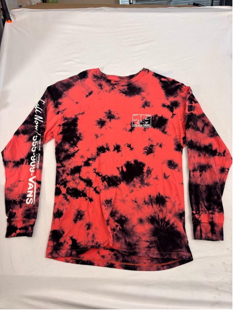 Vans Men's Vans Tie Dye Long Sleeve T-Shirt Size M Red Black Size US XL / EU 56 / 4 - 2 Thumbnail
