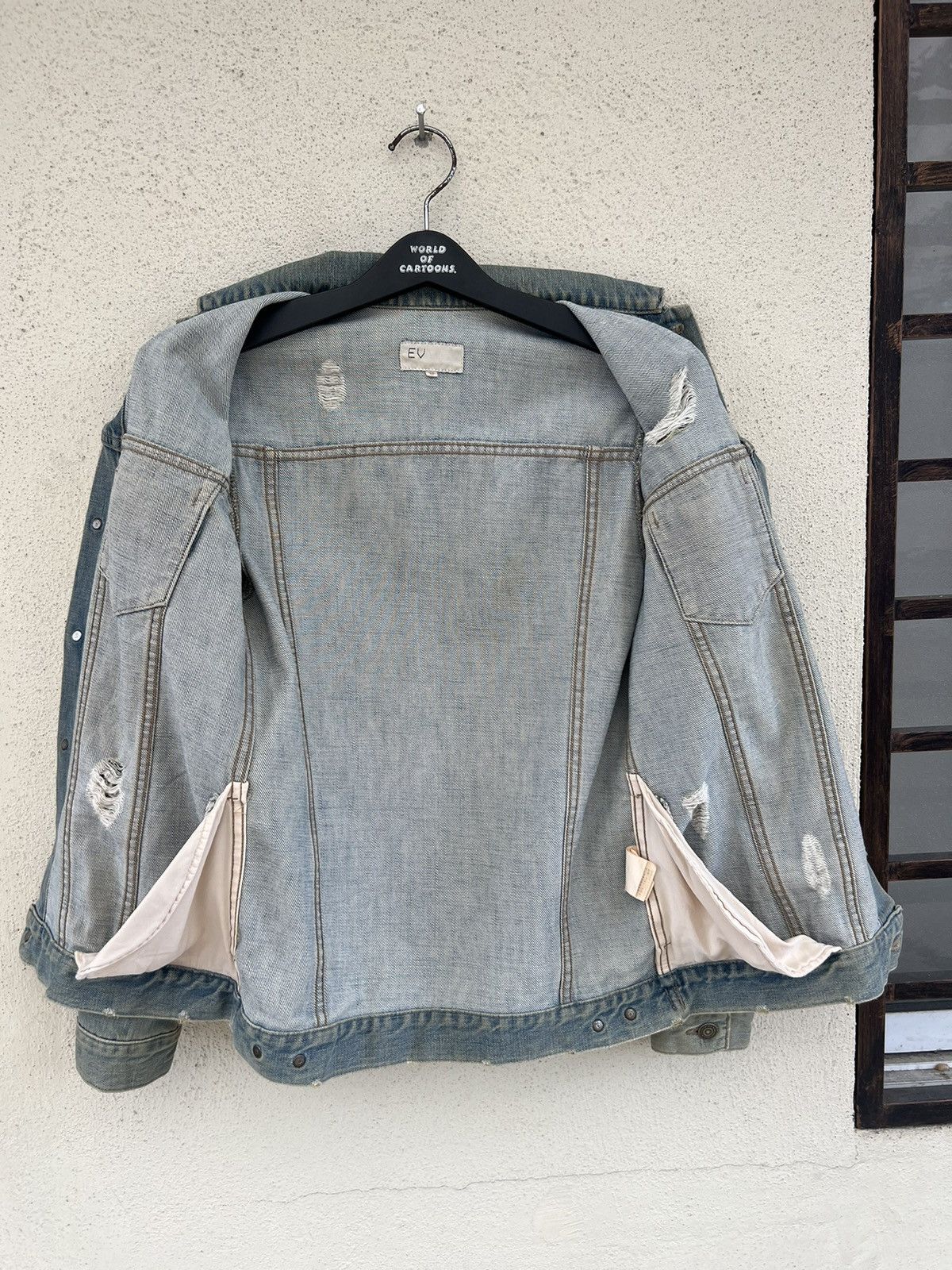 Vintage Et Vous Distress Mud Denim 4 Pocket Trucker Jacket