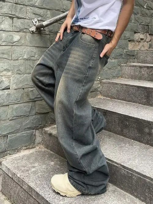 Jean Washed Baggy Denim Jeans Size US 32 / EU 48 - 3 Thumbnail