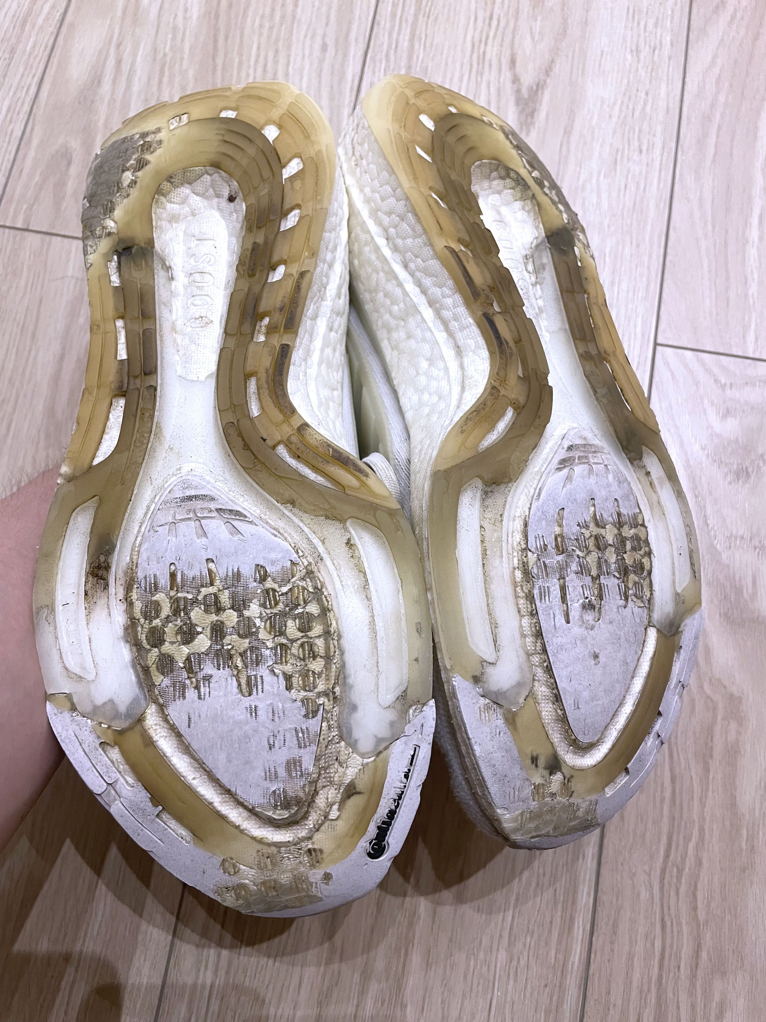 Adidas TRIPLE WHITE ULTRABOOST 21 RUNNING SNEAKERS Size US 11.5 / EU 44-45 - 10 Thumbnail