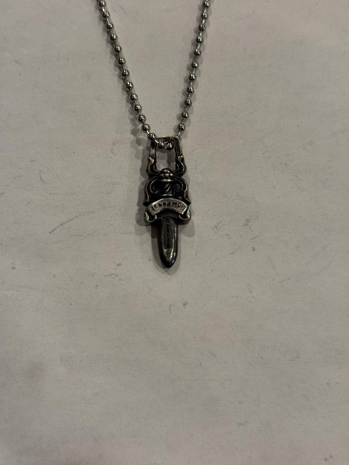 Chrome Hearts Chrome Hearts Dagger Pendant Silver Ball Chain Necklace 925 Size ONE SIZE - 3 Thumbnail