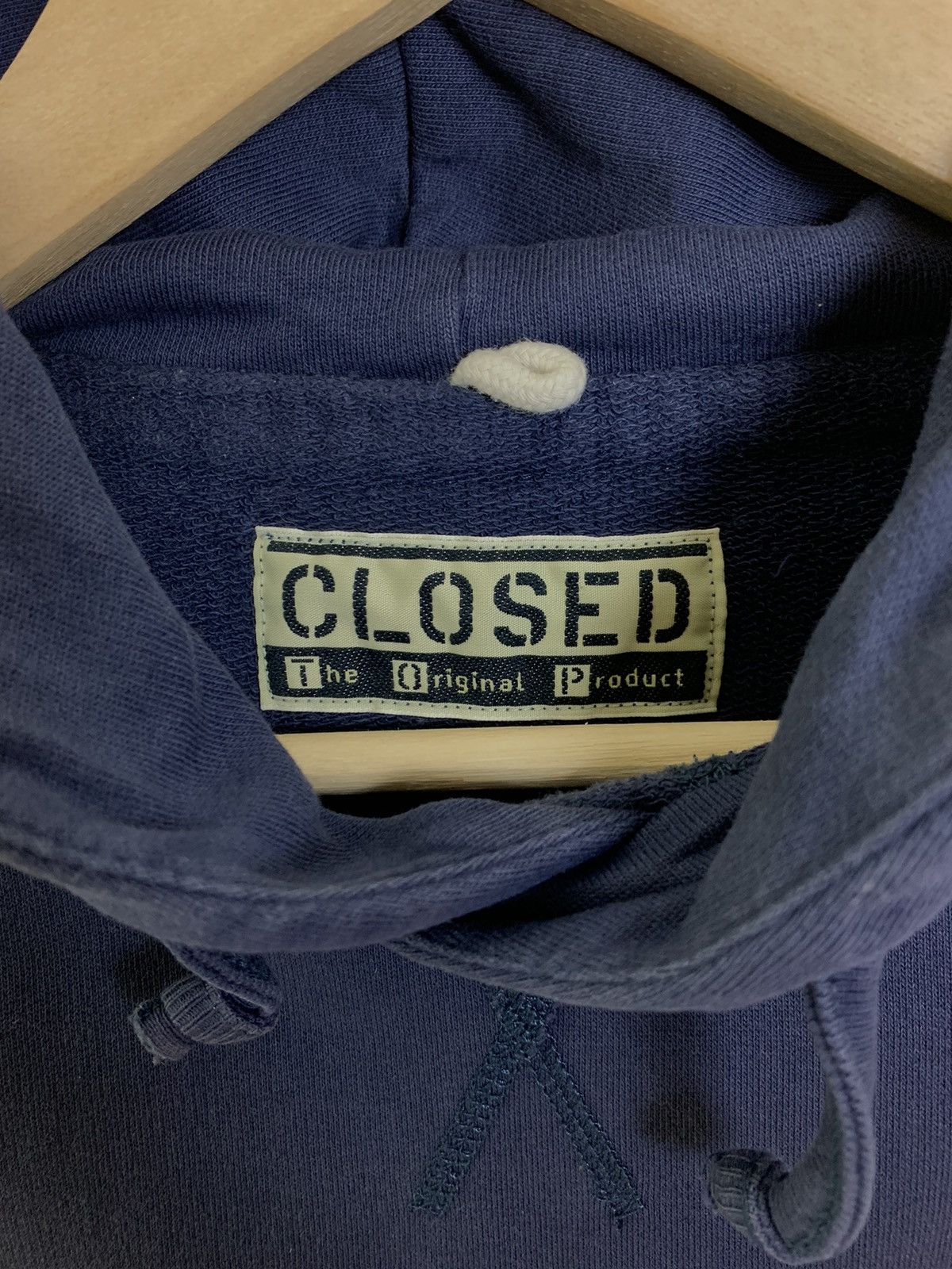 CLOSED Closed Slim Fit Basic Dark Blue Hoodie Avant Garde Size US M / EU 48-50 / 2 - 9 Thumbnail