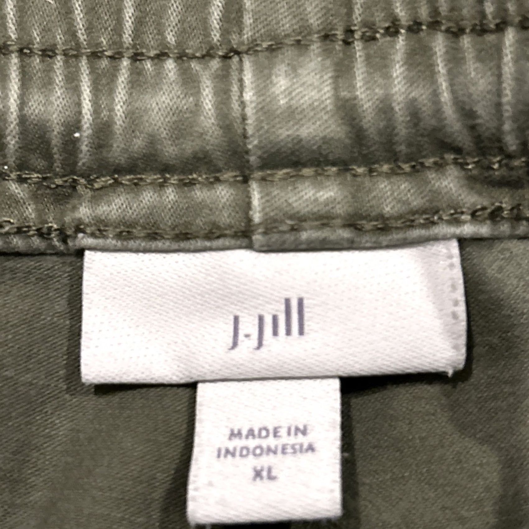 J. Jill J. Jill Women’s XL Cotton Blend Shorts Olive Green Casual Chino Pockets Regular Vintage No Size 40" / US 18 - 3 Thumbnail