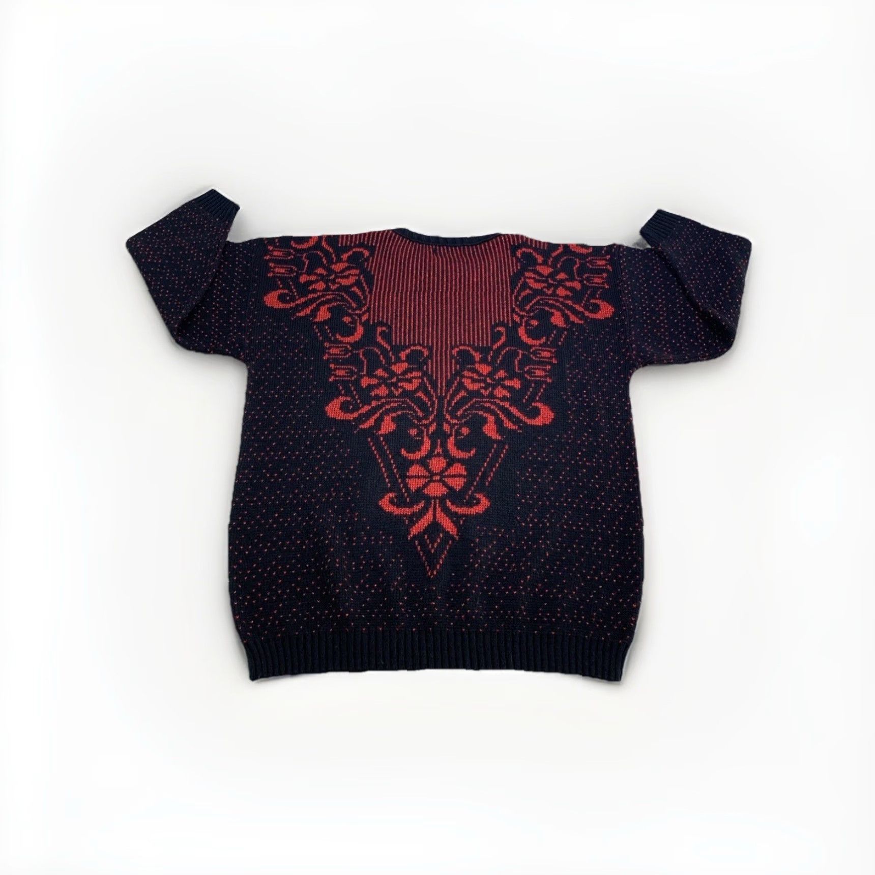 Vintage VINTAGE Ellen-D Kollection USA Red Black Glitter Holiday Sweater Womens L Size L / US 10 / IT 46 - 6 Thumbnail