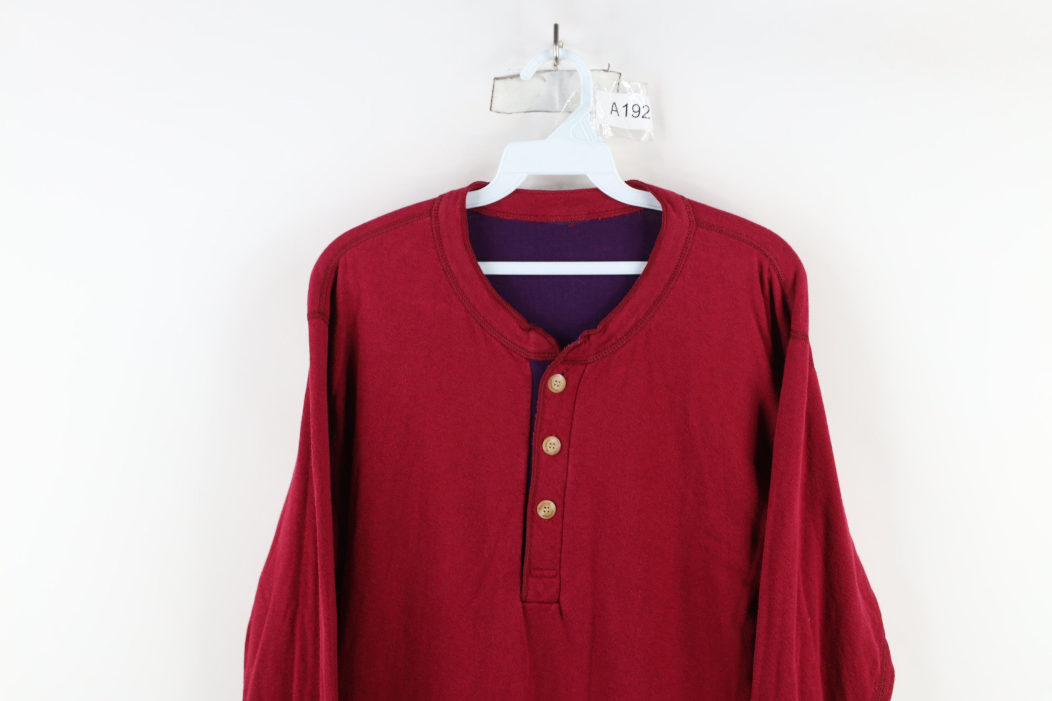 Vintage Vintage 90s Streetwear Wool Blend Thermal Henley T-Shirt USA Size US M / EU 48-50 / 2 - 2 Thumbnail