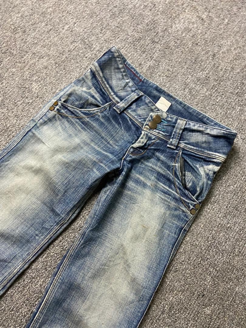 Japanese Brand Brappers Brand Low Rise Light Wash Flare Jeans (184) Size 27" / US 4 / IT 40 - 13 Thumbnail